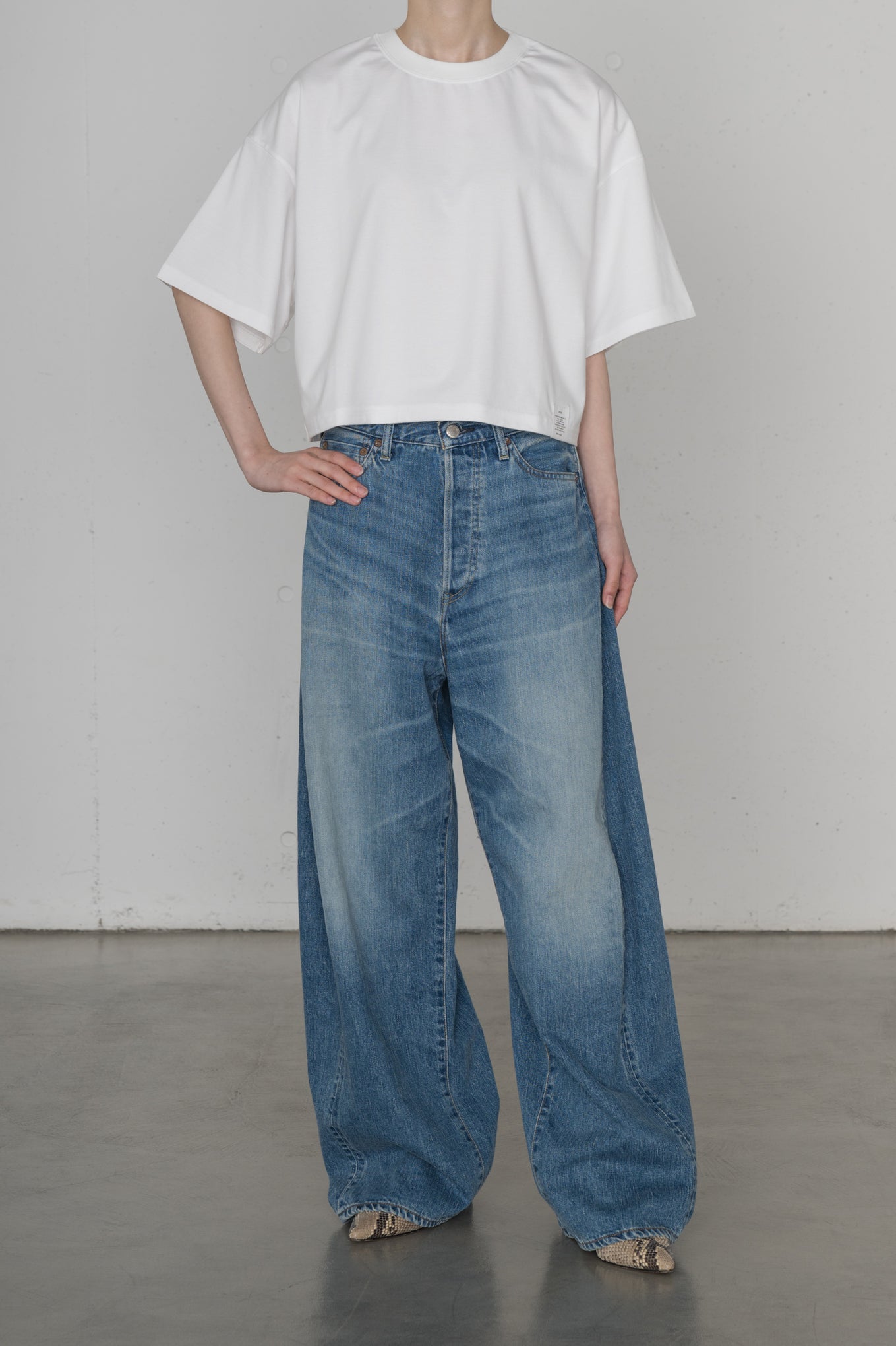 CROPPED SHORT-SLV TEE / BIG FIT (6.5OZ)