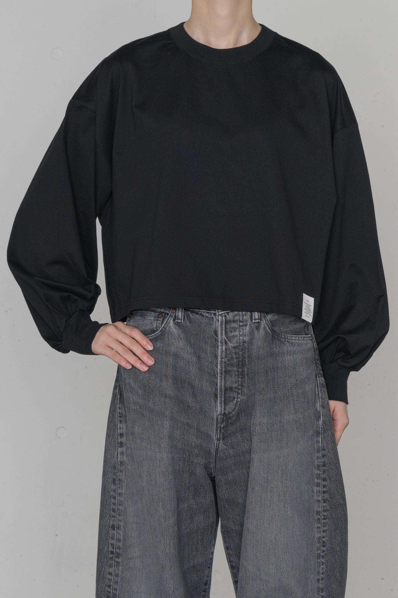CROPPED LONG-SLV TEE / BIG FIT (6.5oz)