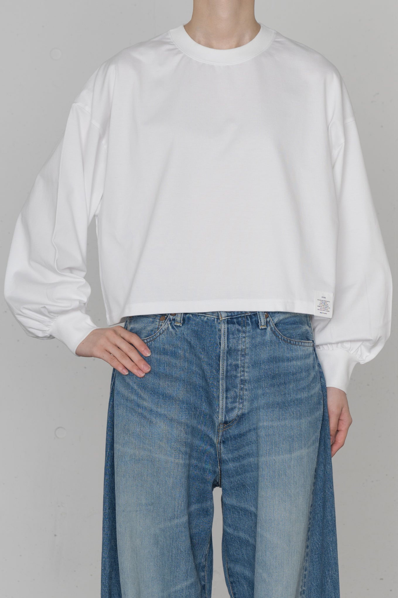 CROPPED LONG-SLV TEE / BIG FIT (6.5oz)