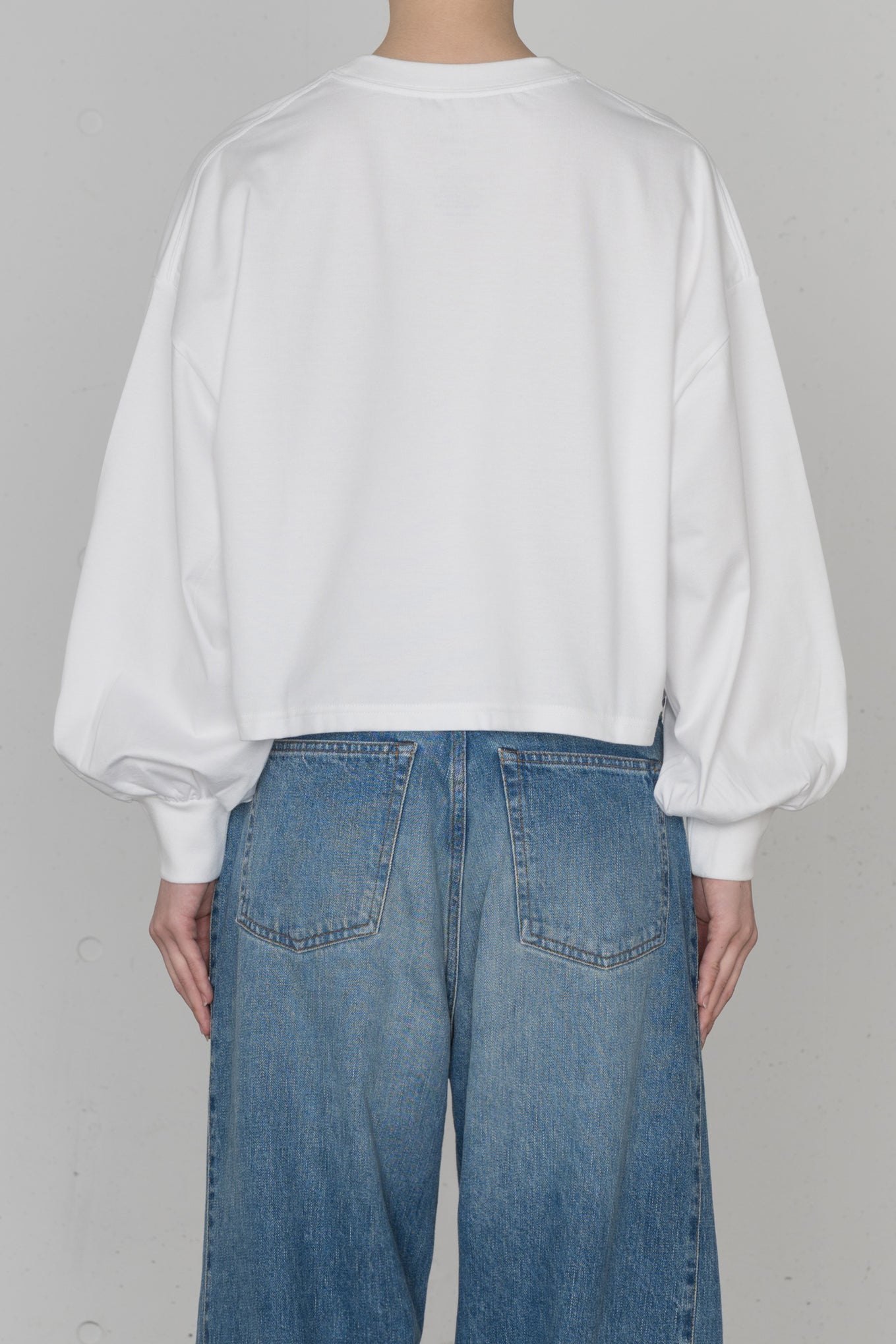 CROPPED LONG-SLV TEE / BIG FIT (6.5oz)