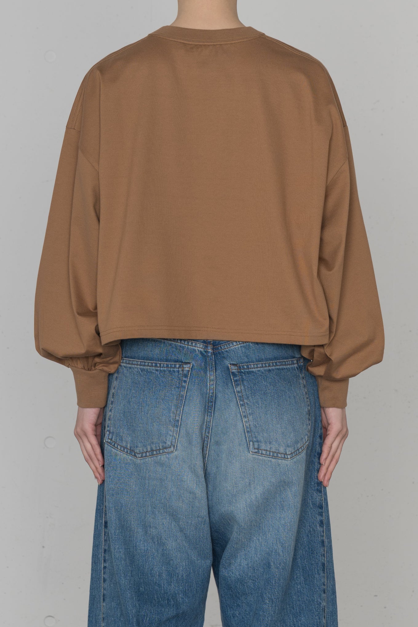 CROPPED LONG-SLV TEE / BIG FIT (6.5OZ)