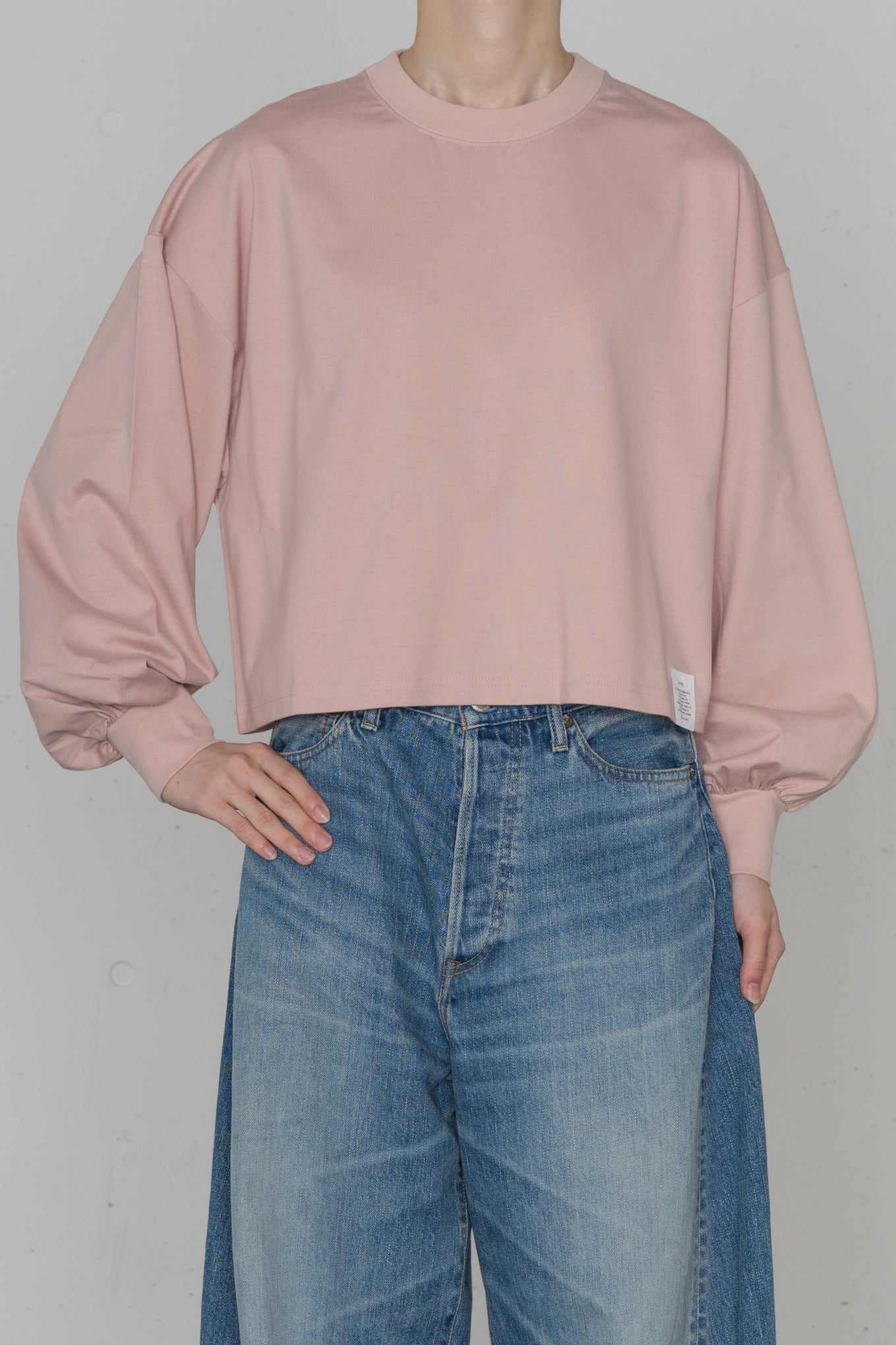 CROPPED LONG-SLV TEE / BIG FIT (6.5oz)