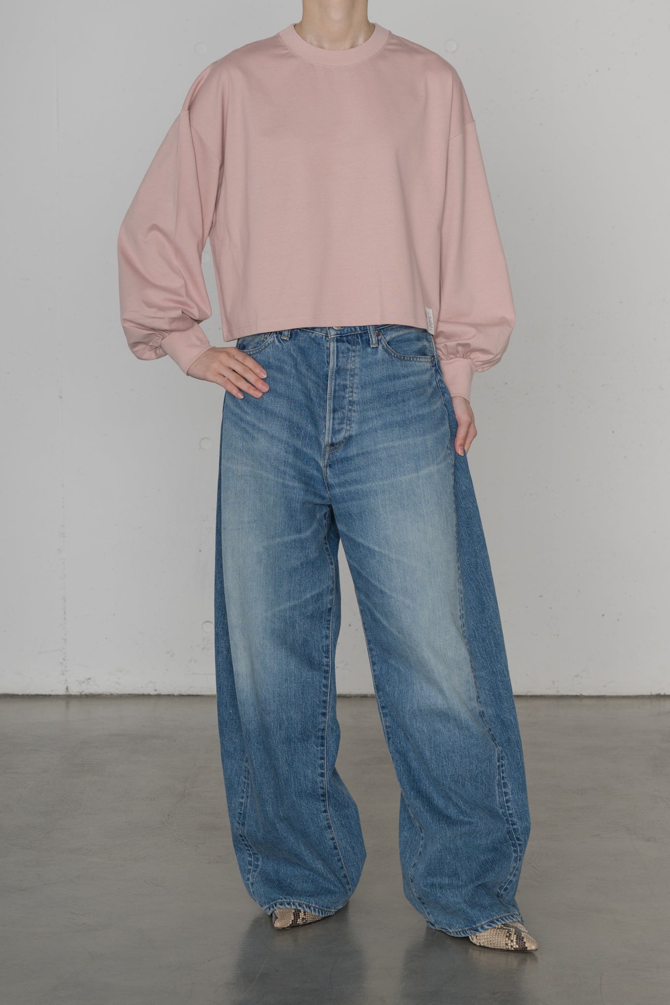 CROPPED LONG-SLV TEE / BIG FIT (6.5oz)