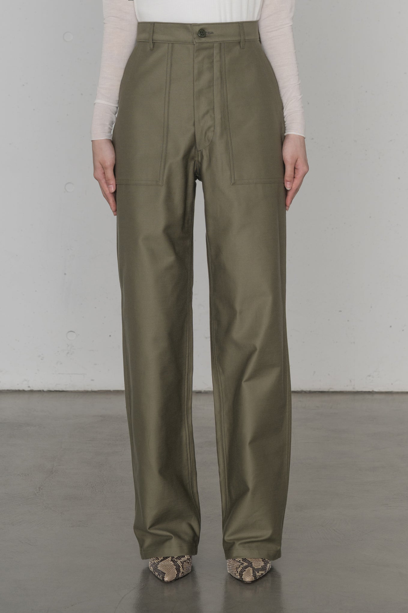 BACK SATIN BAKER PANTS