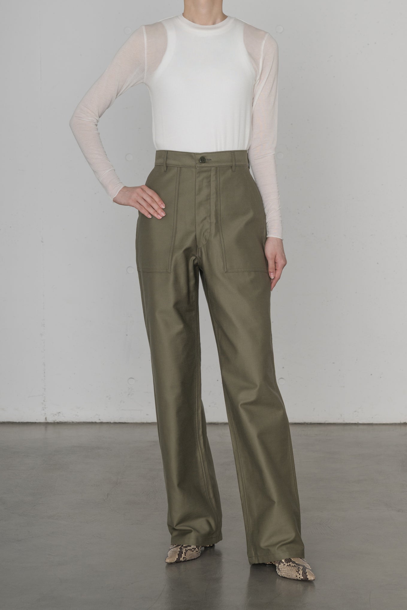 BACK SATIN BAKER PANTS