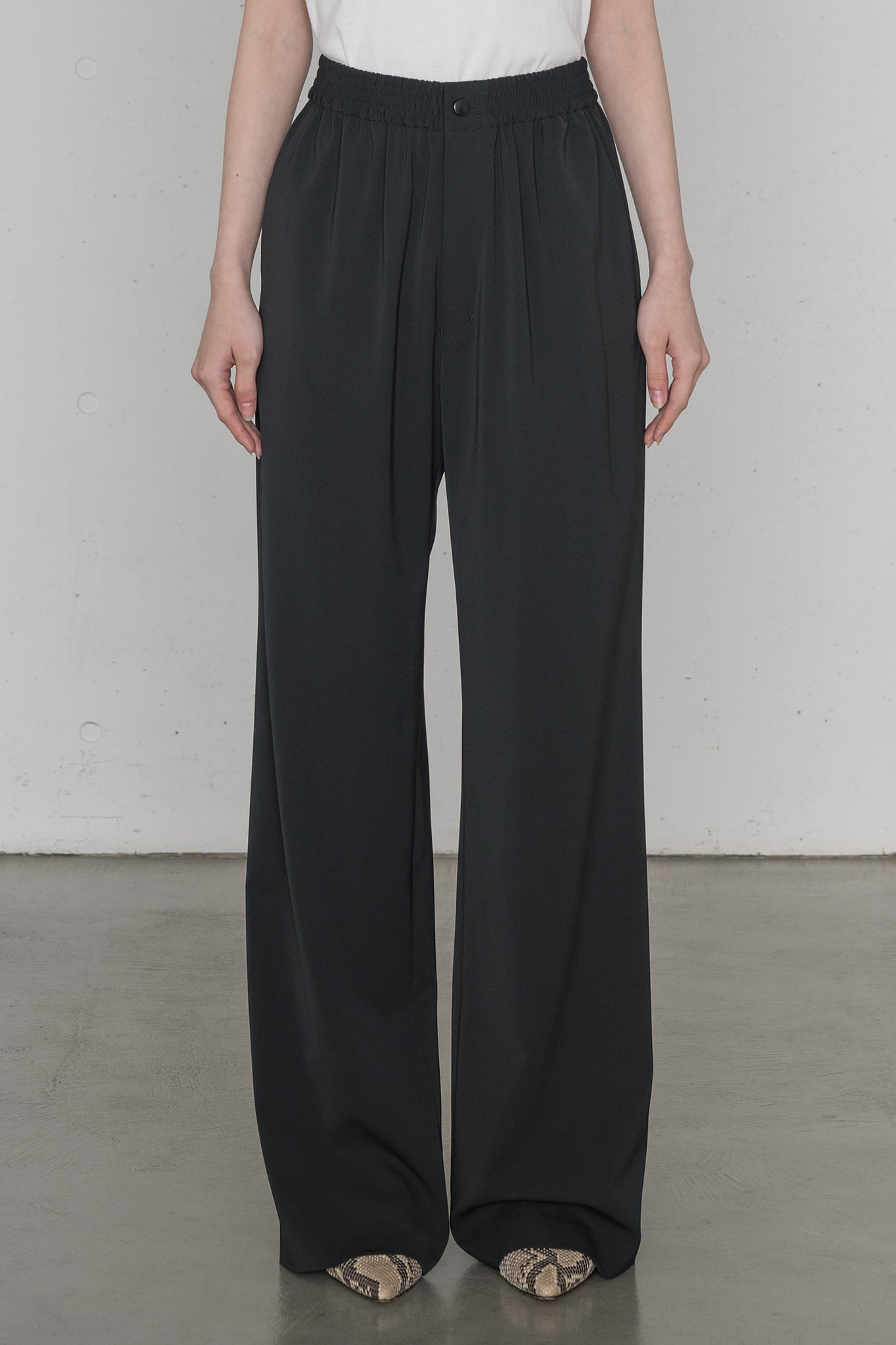 STRETCH WIDE LEG PANTS