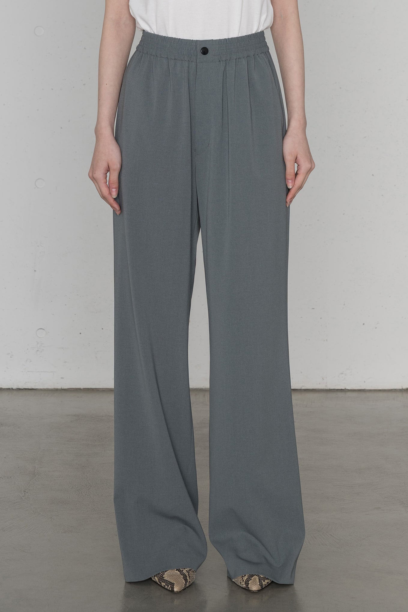 STRETCH WIDE LEG PANTS