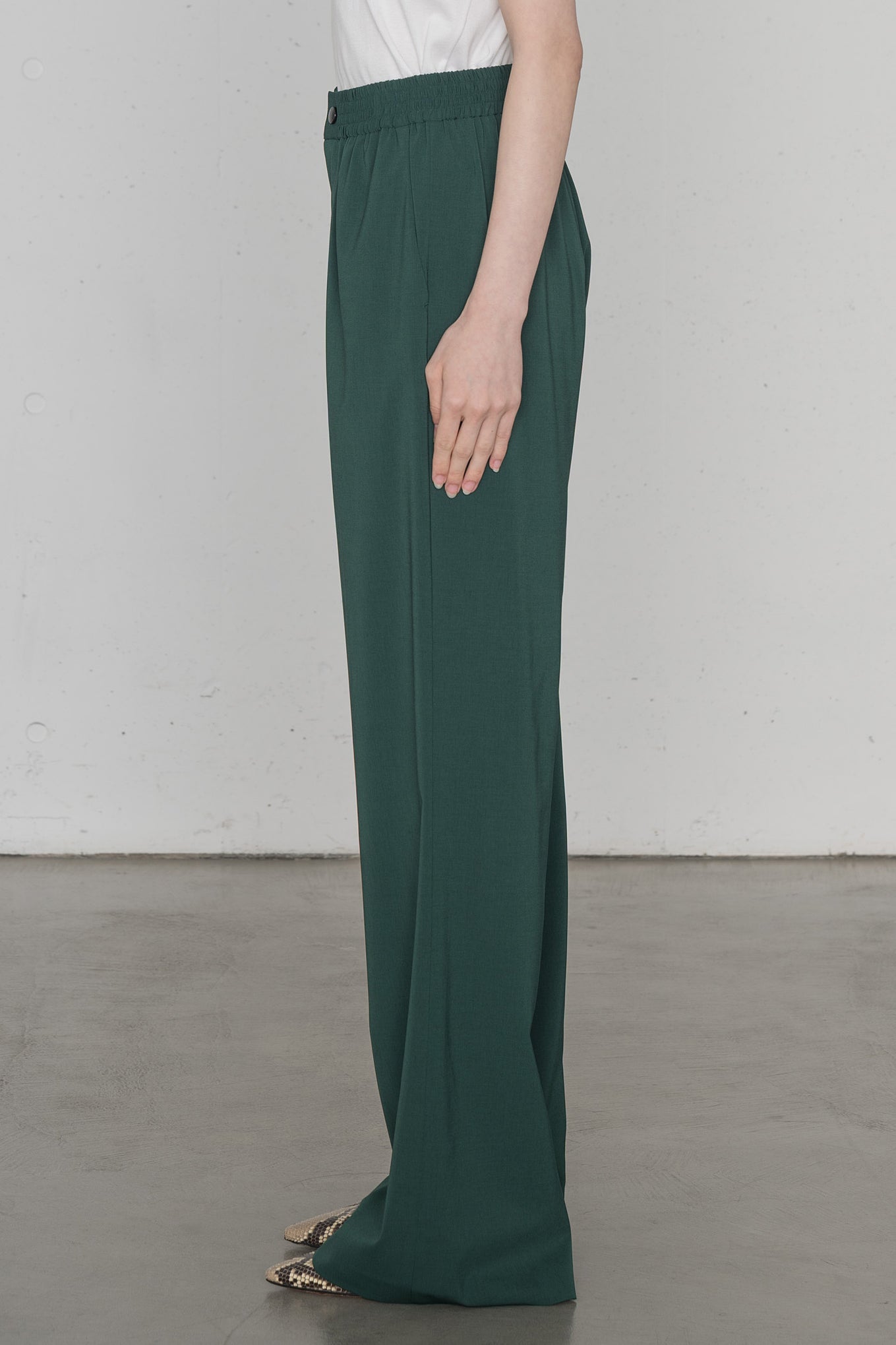 STRETCH WIDE LEG PANTS