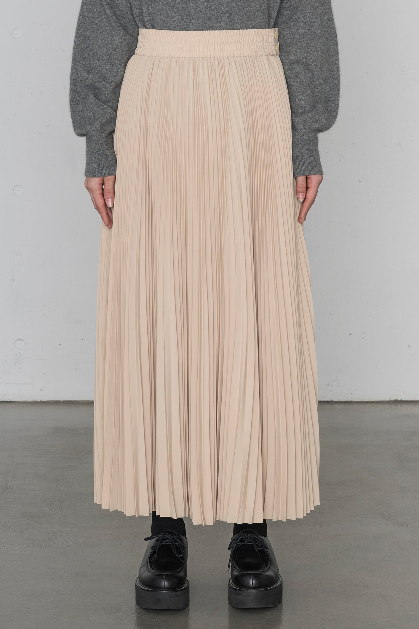 TAFFETA PLEATED SKIRT