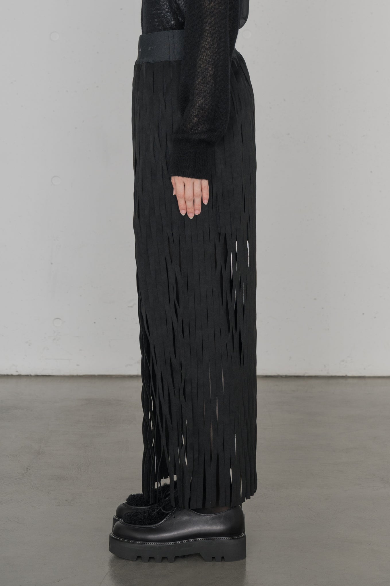 ULTRASUEDE NET SKIRT