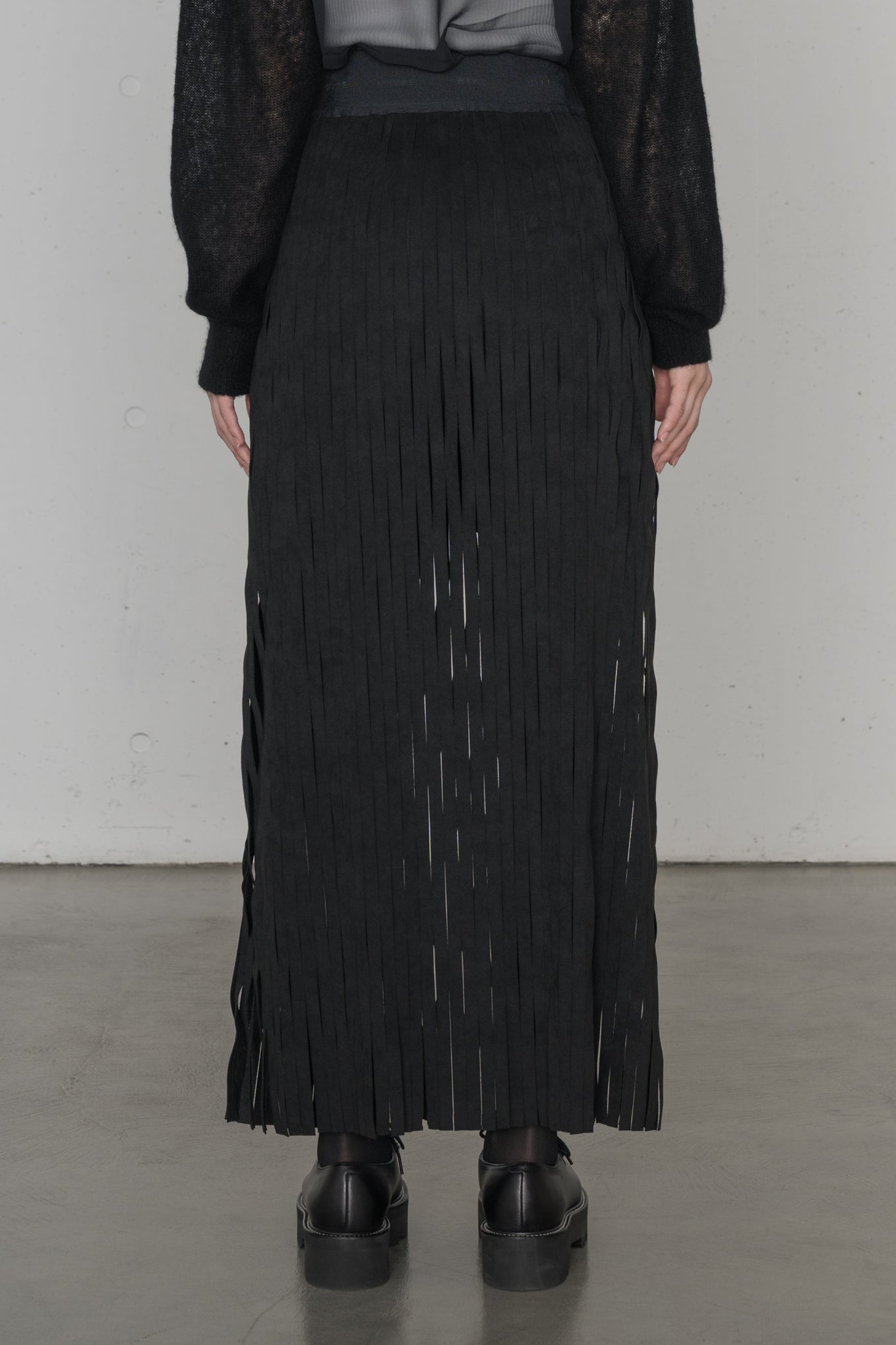 ULTRASUEDE NET SKIRT