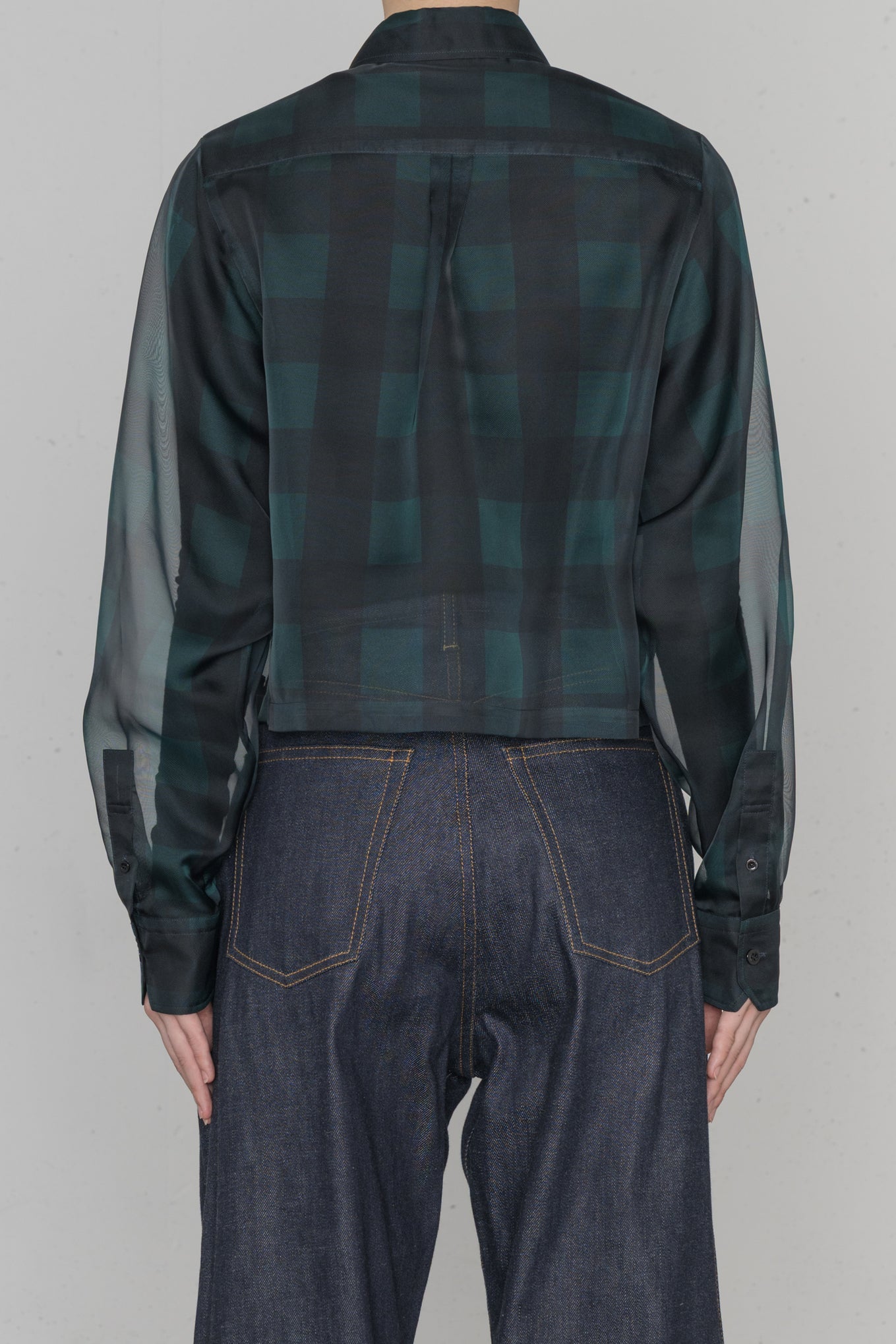 SHEER PLAID SHIRT