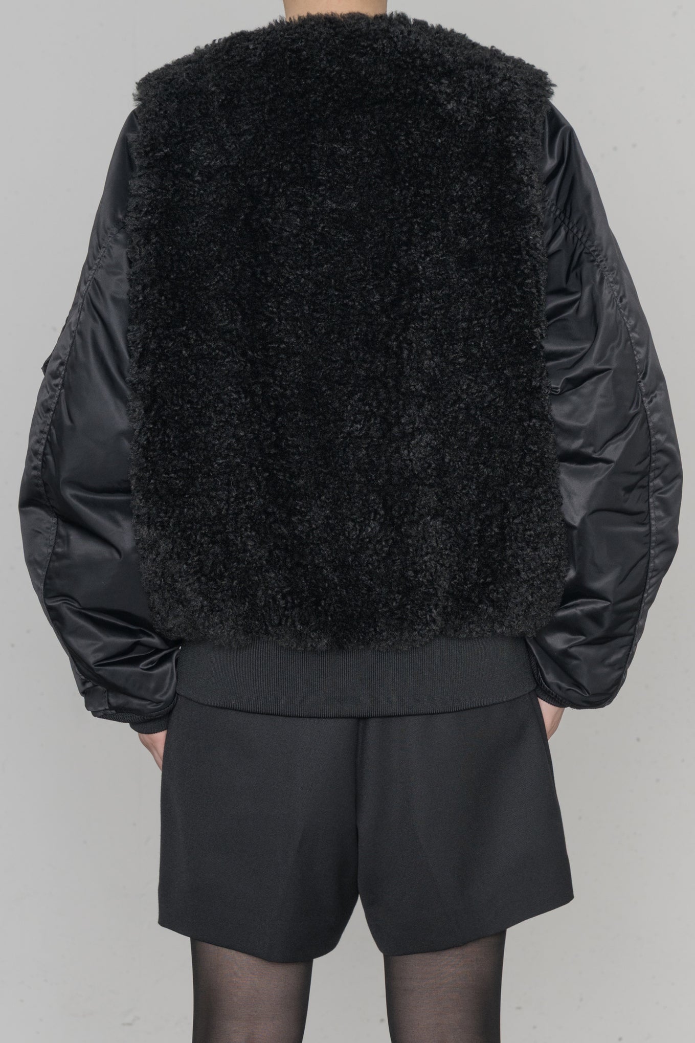 FAUX SHEARLING TYPE MA-1 JACKET
