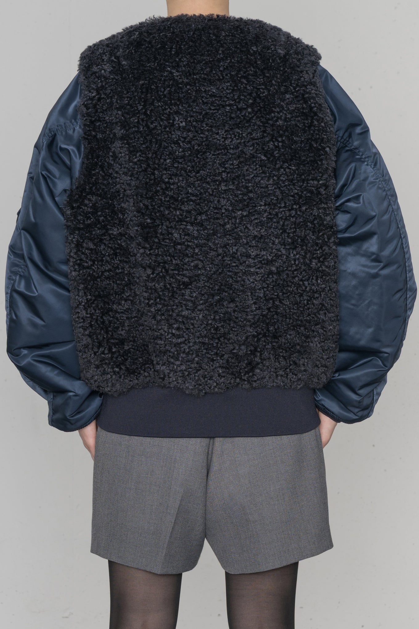 FAUX SHEARLING TYPE MA-1 JACKET