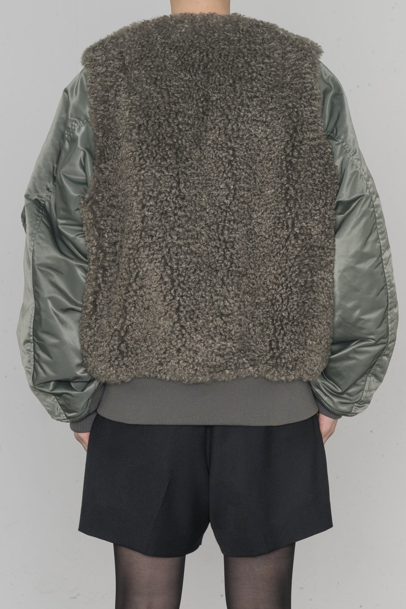 FAUX SHEARLING TYPE MA-1 JACKET
