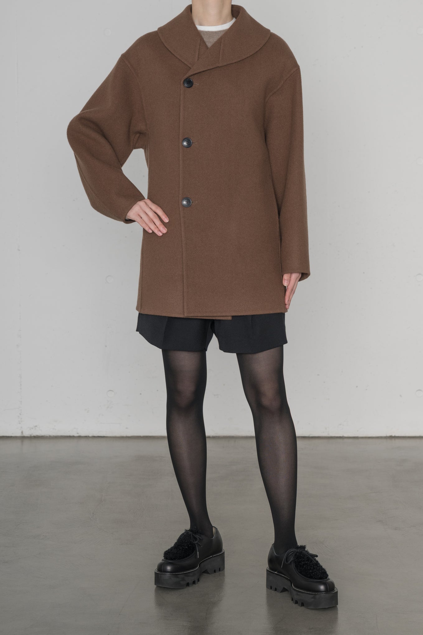 DOUBLE FACE SHAWL COLLAR COAT