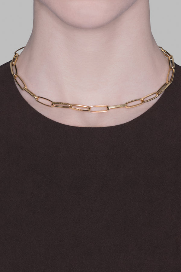 HALF ROUNDED CHAIN NECKLACE