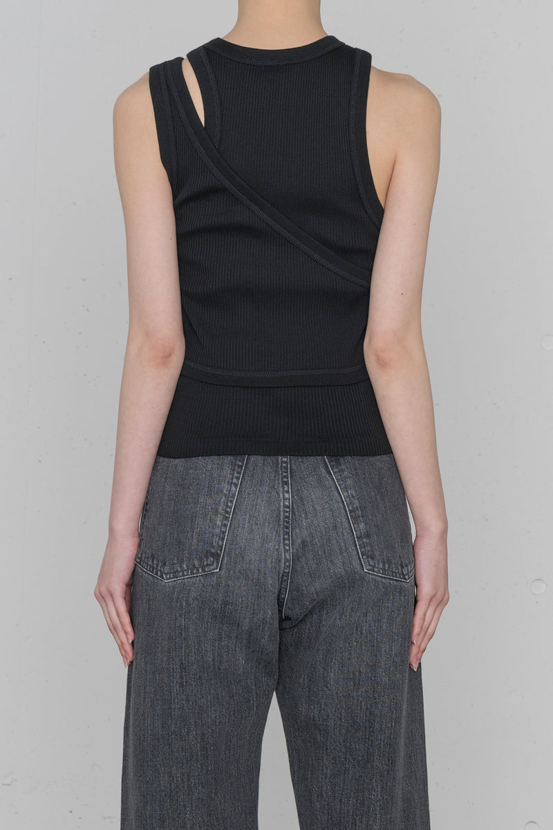 美品 HYKE T/C POWER SHOULDER SHIRT サイズ1