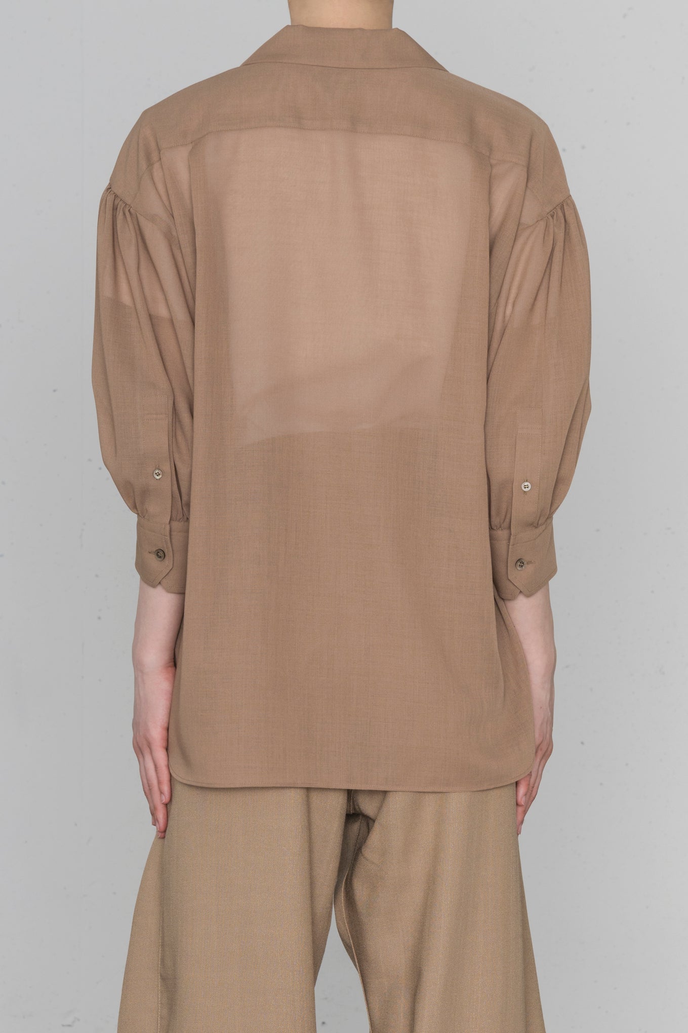 T/W VOIL BALLOON SLEEVE BLOUSE