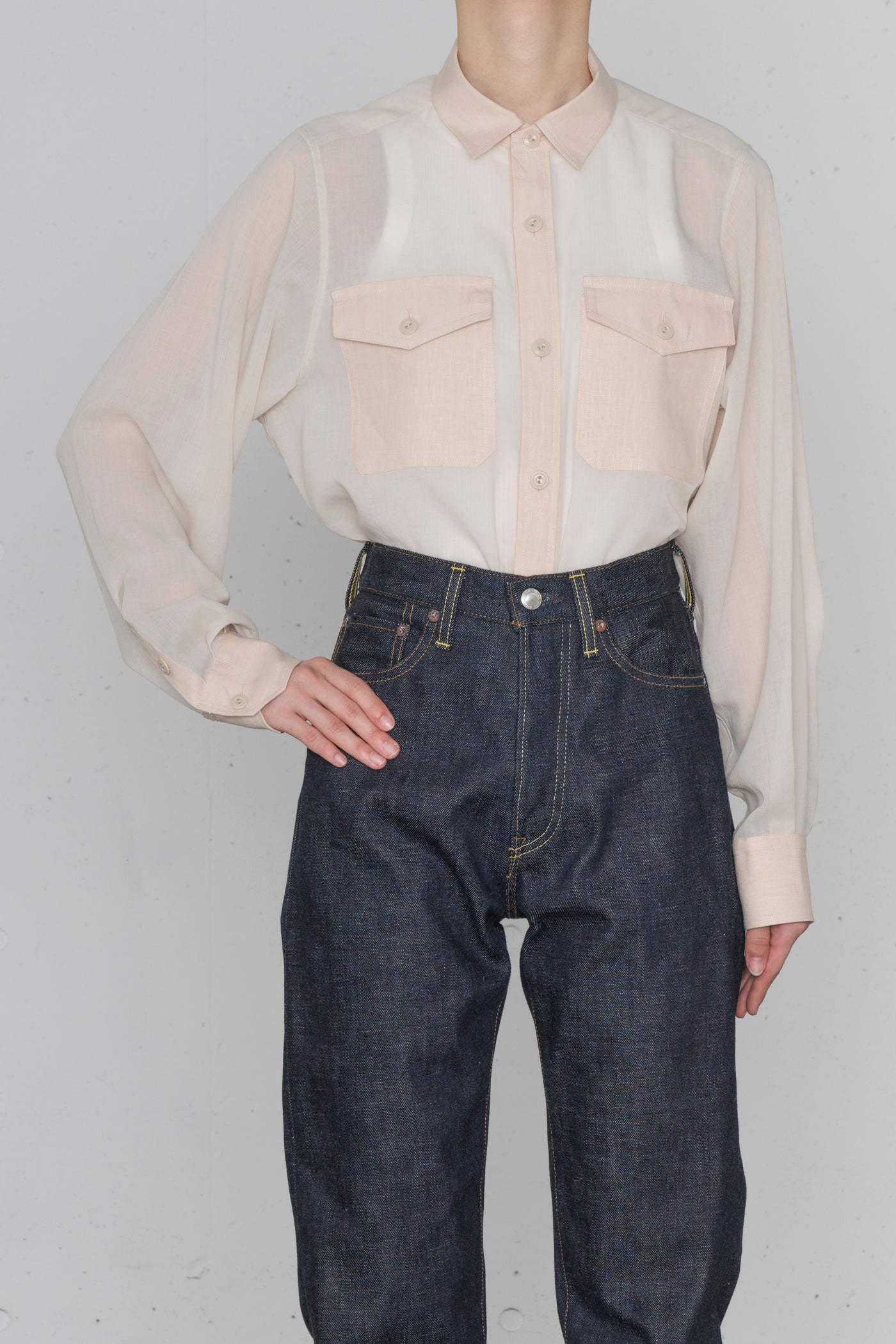SHEER TWILL SHIRT – HYKE ONLINE STORE