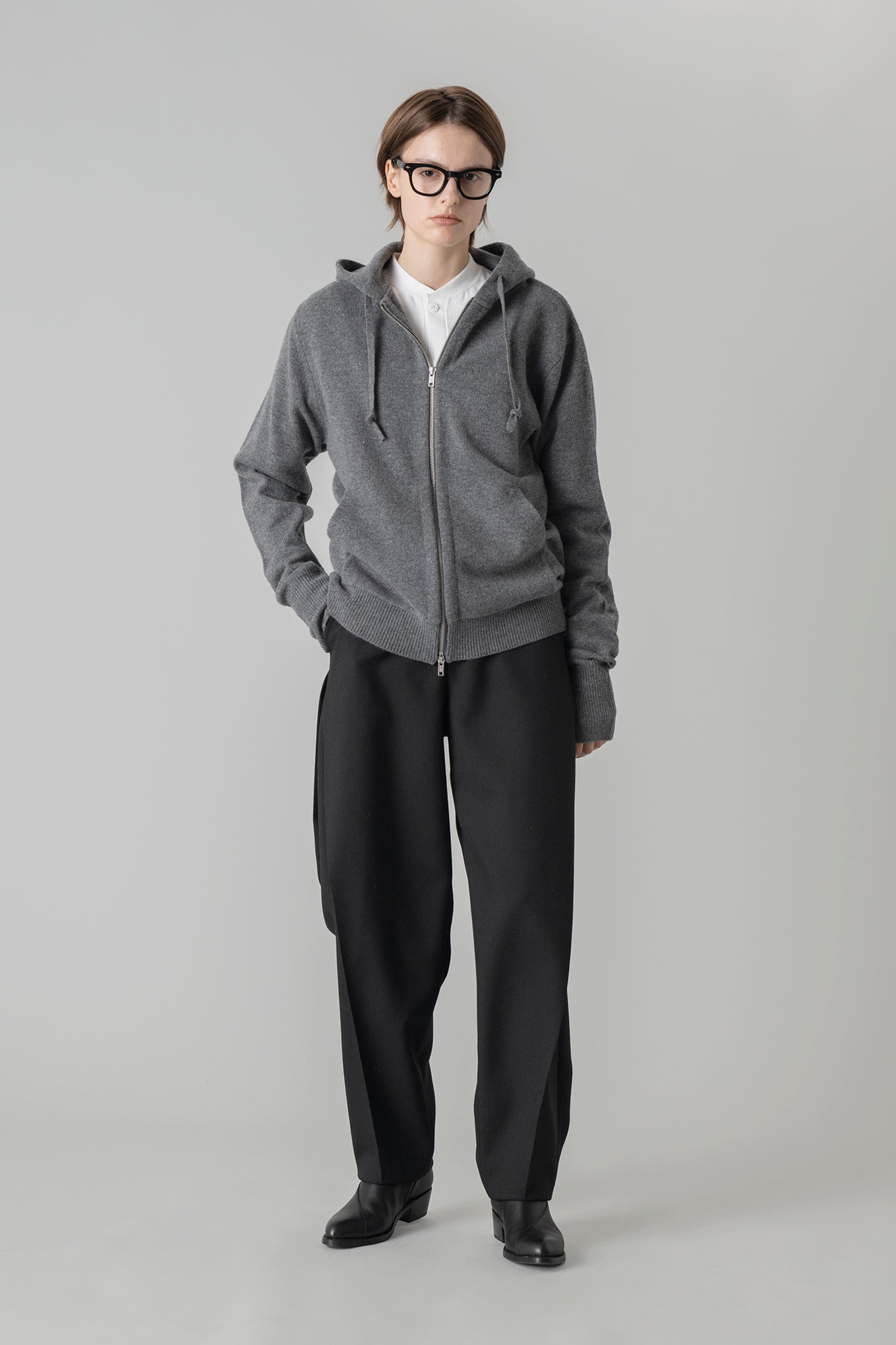 LAMBSWOOL ZIP-UP HOODIE
