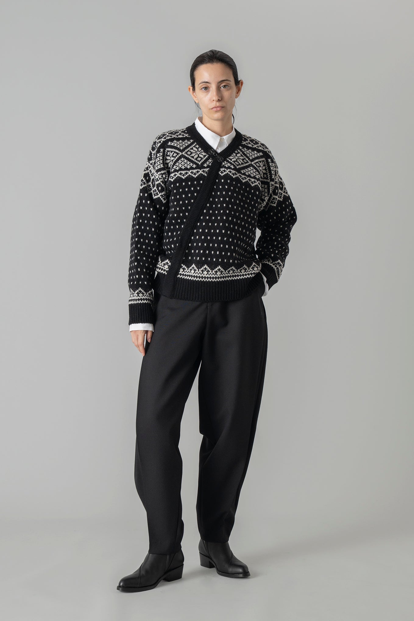 NORDIC WRAP SWEATER