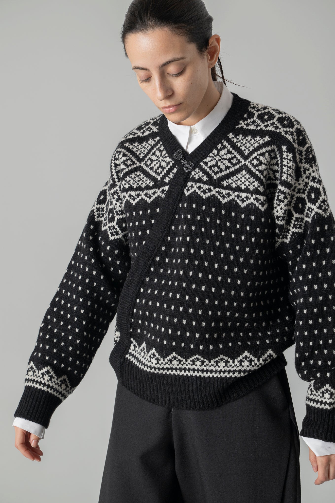 NORDIC WRAP SWEATER