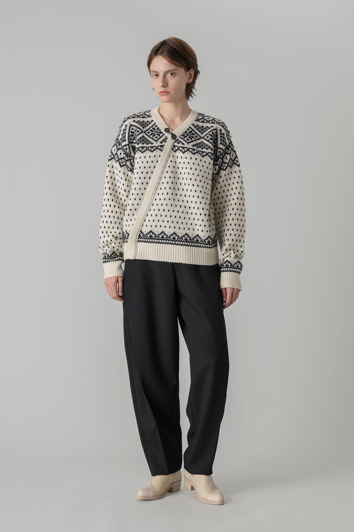 NORDIC WRAP SWEATER