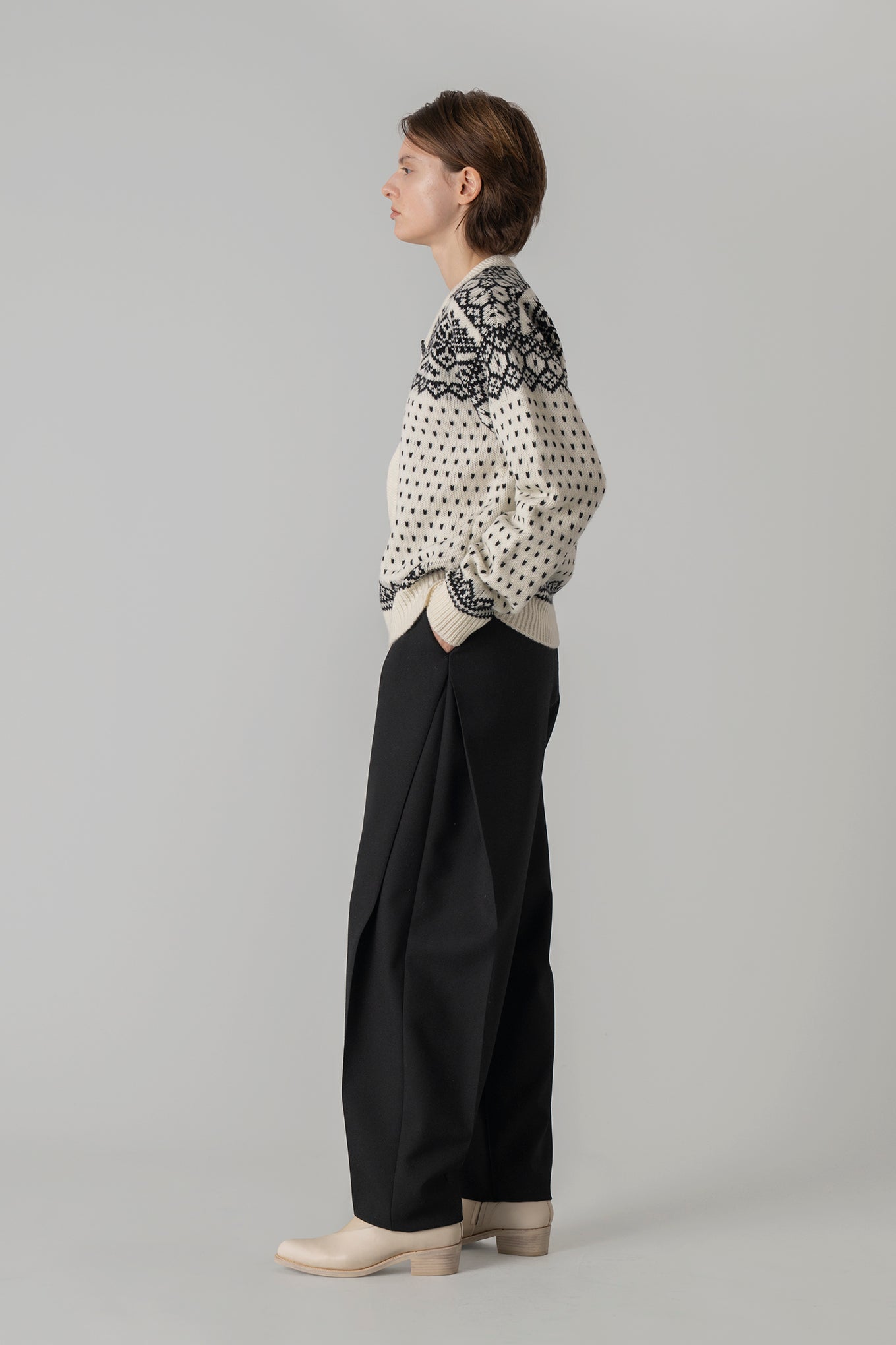 NORDIC WRAP SWEATER