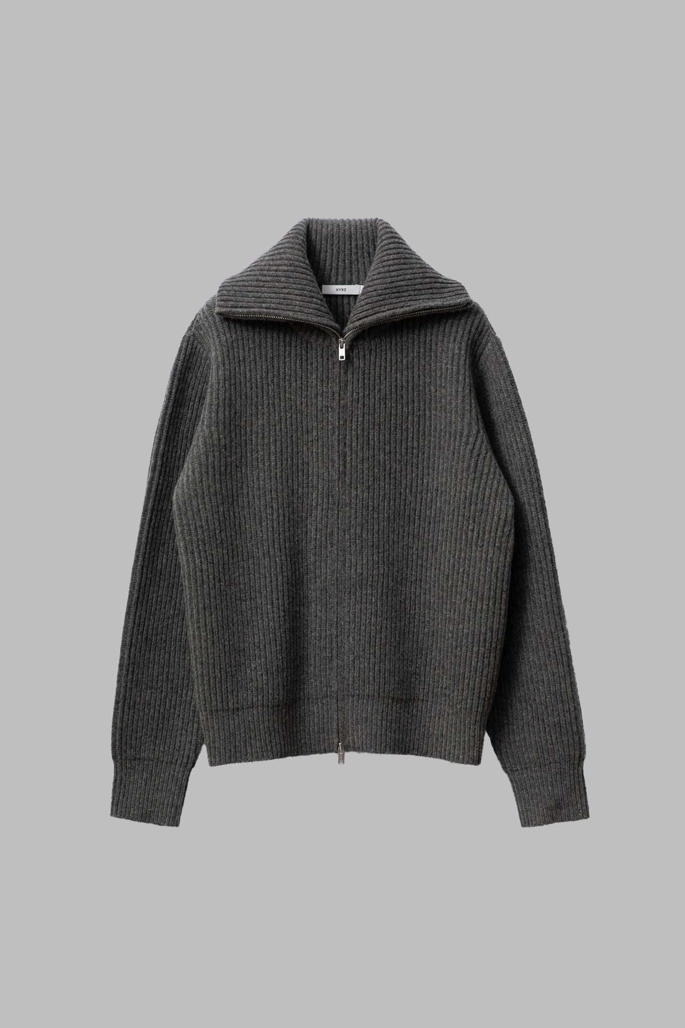 RIBBED ZIP SWEATER