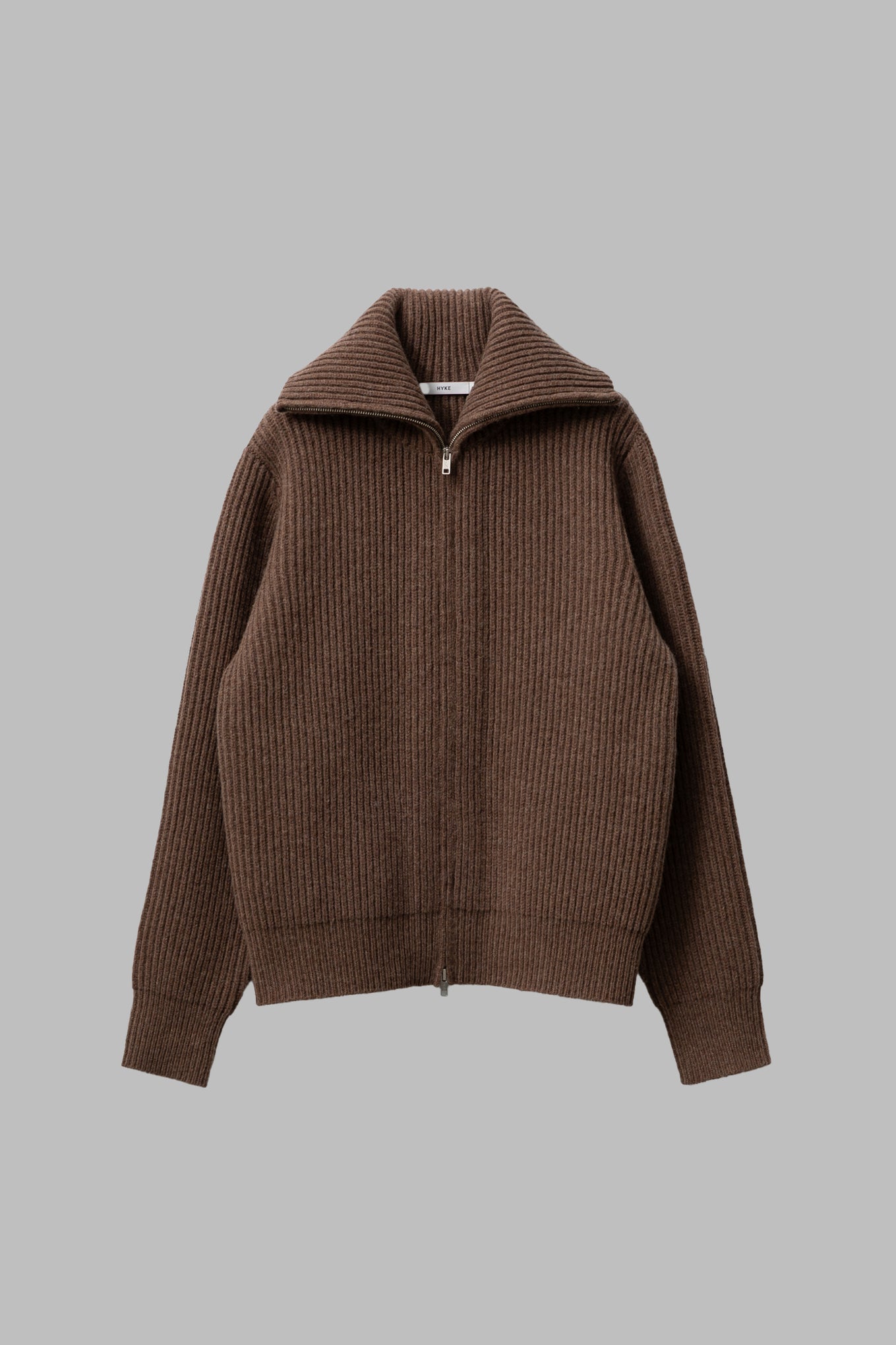 RIBBED ZIP SWEATER