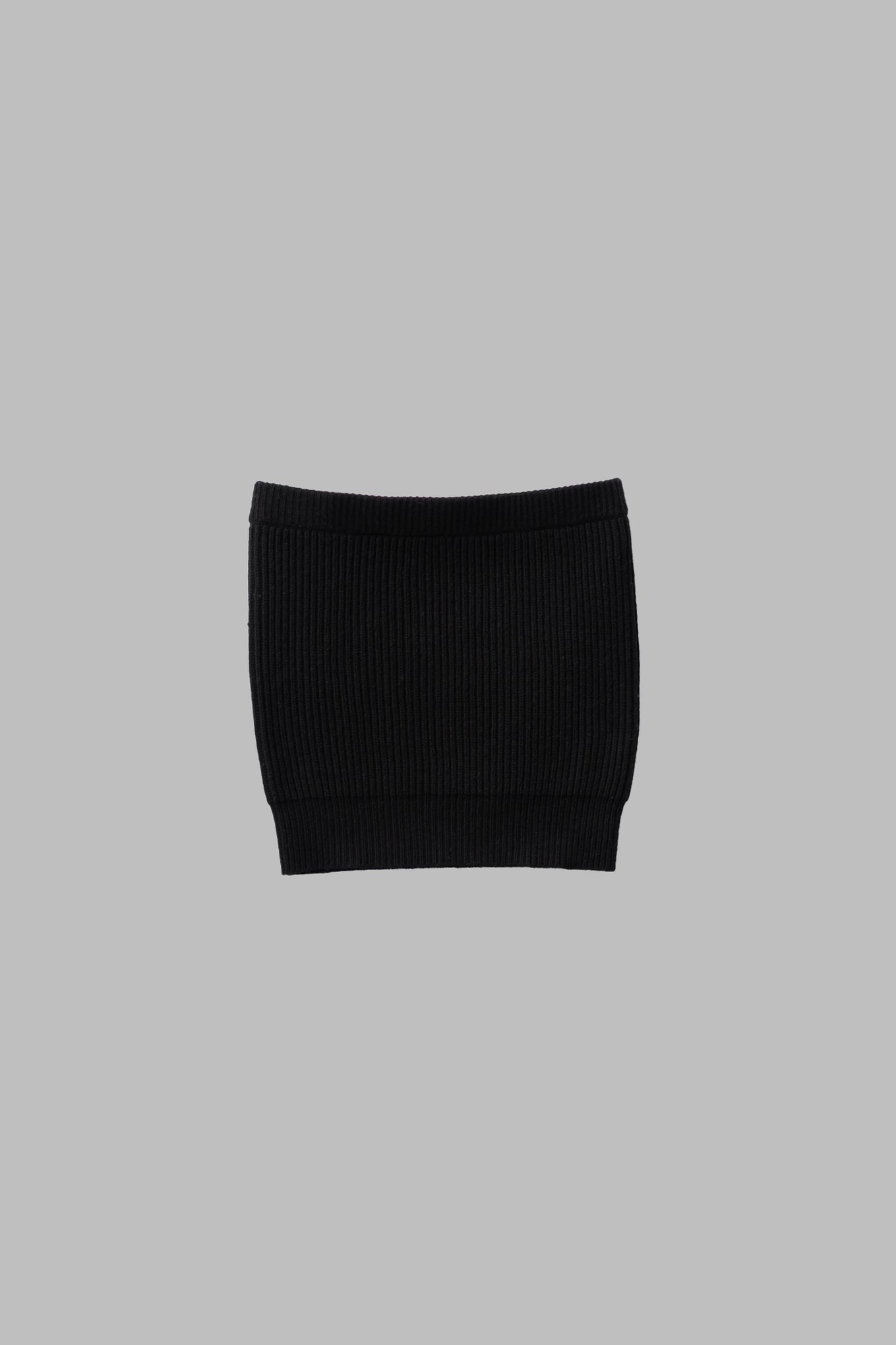 RIBBED STRAPLESS SWEATER