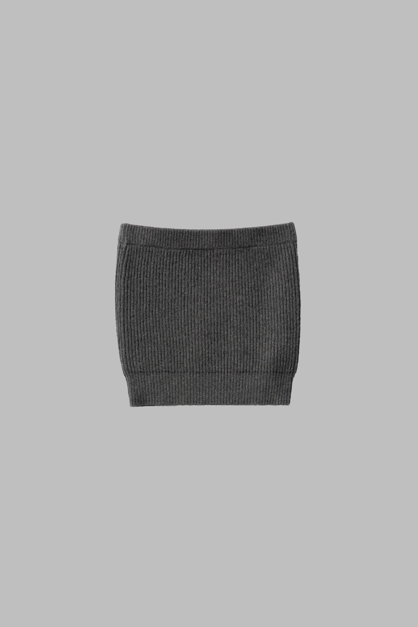 RIBBED STRAPLESS SWEATER