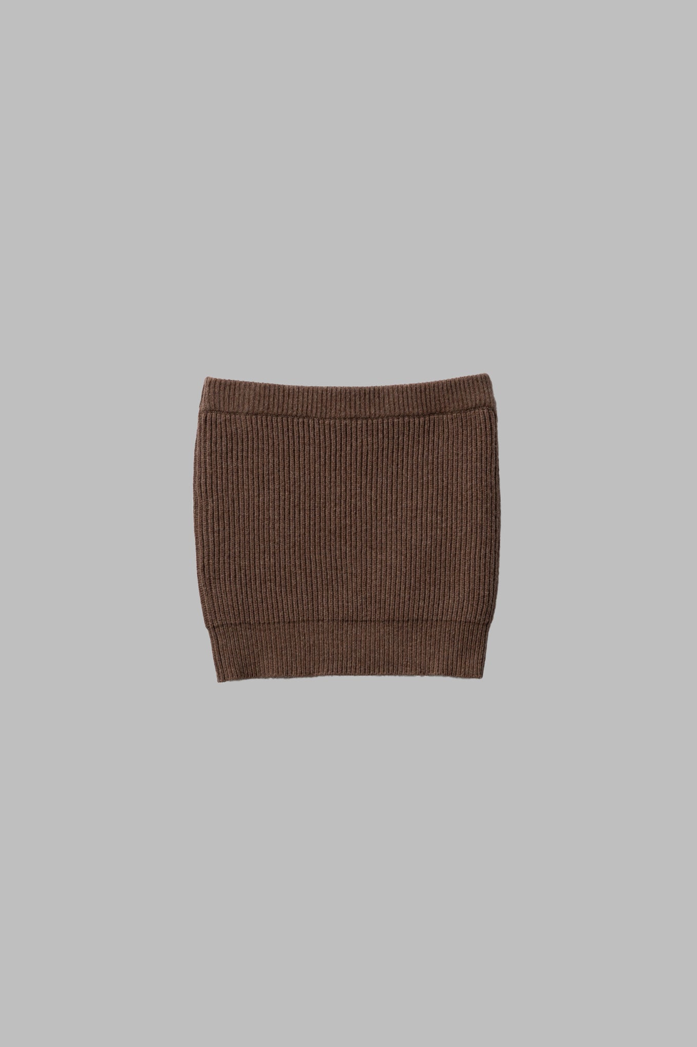 RIBBED STRAPLESS SWEATER