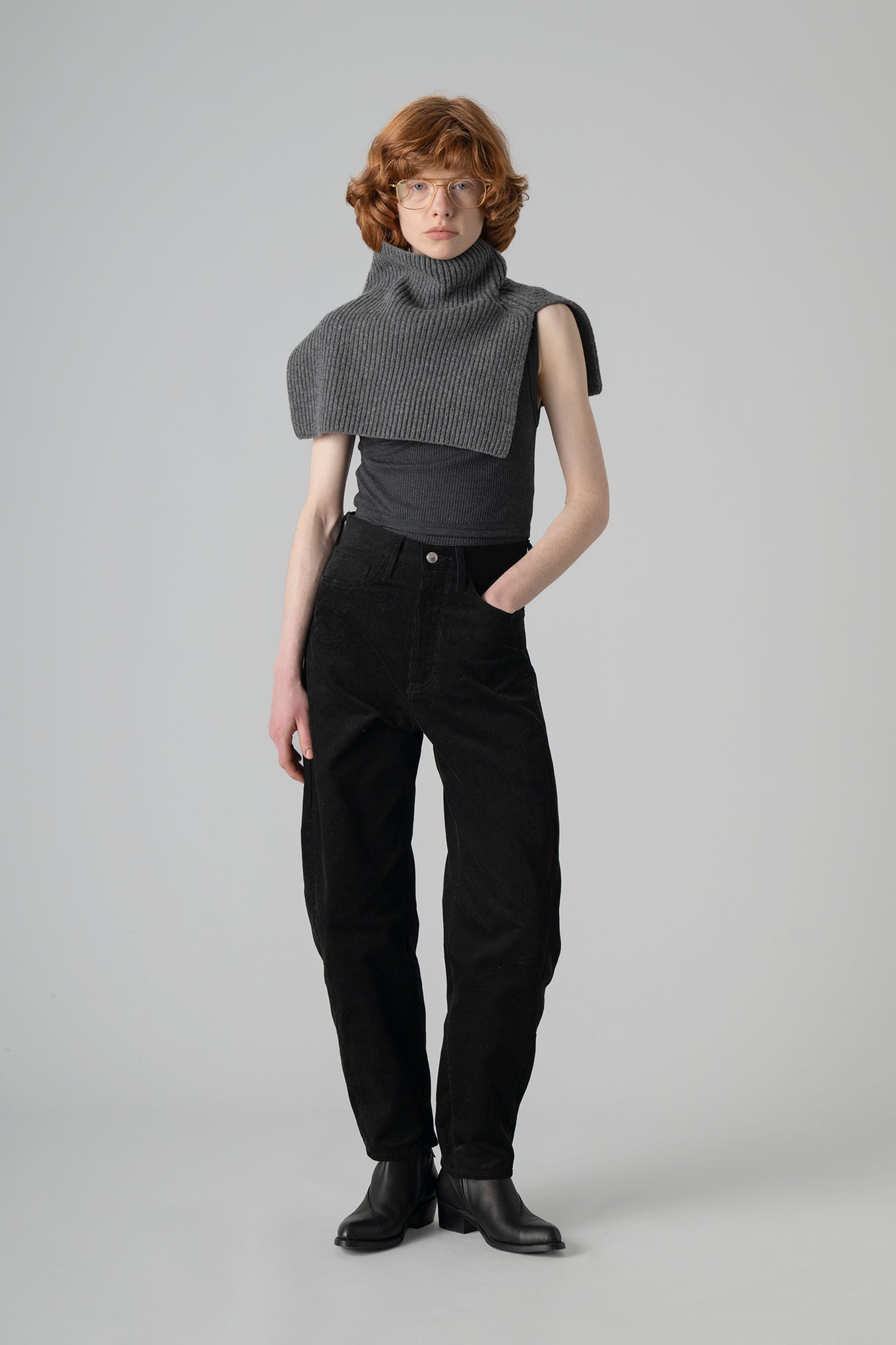 RIBBED NECK WARMER