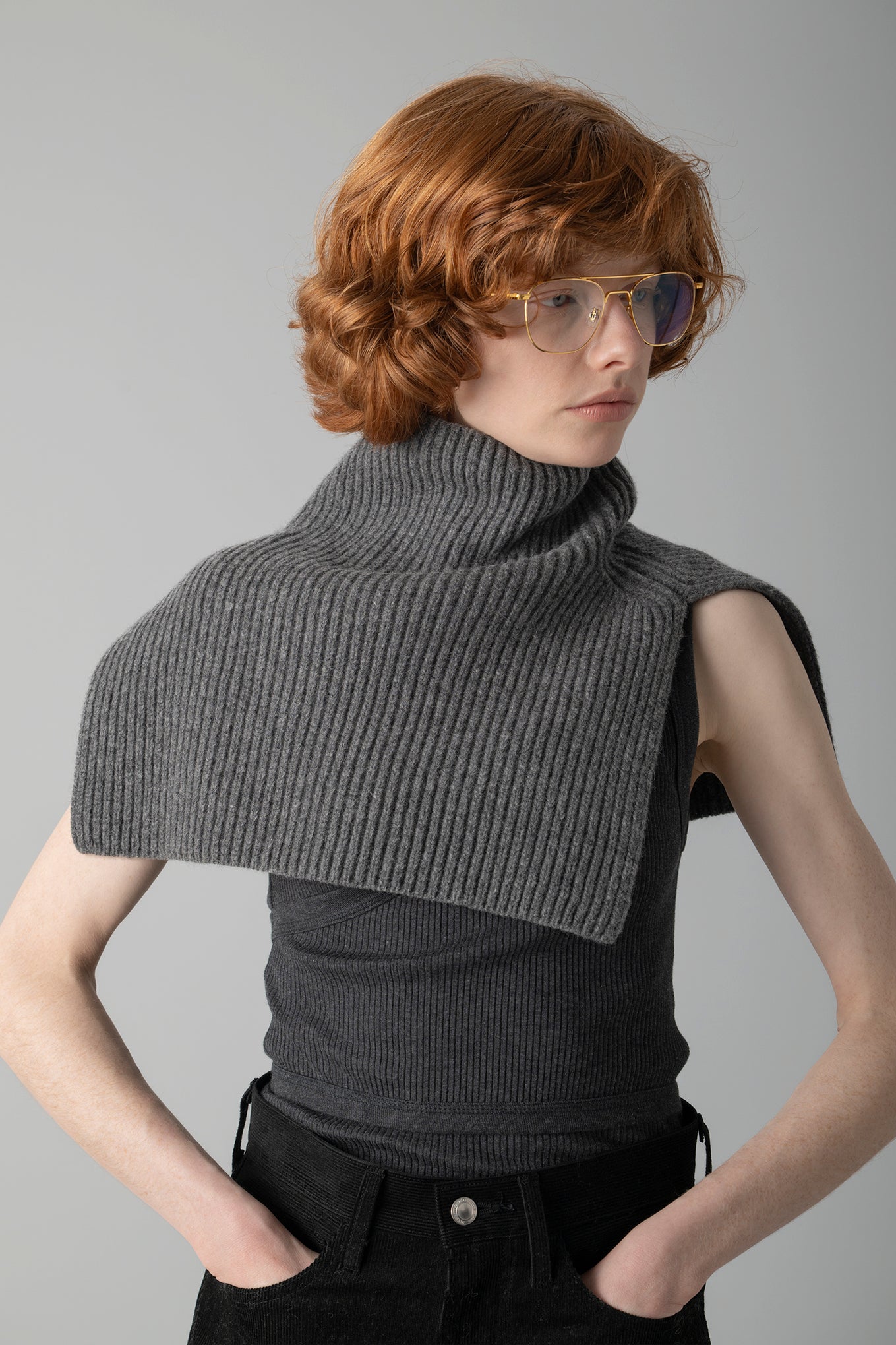 RIBBED NECK WARMER