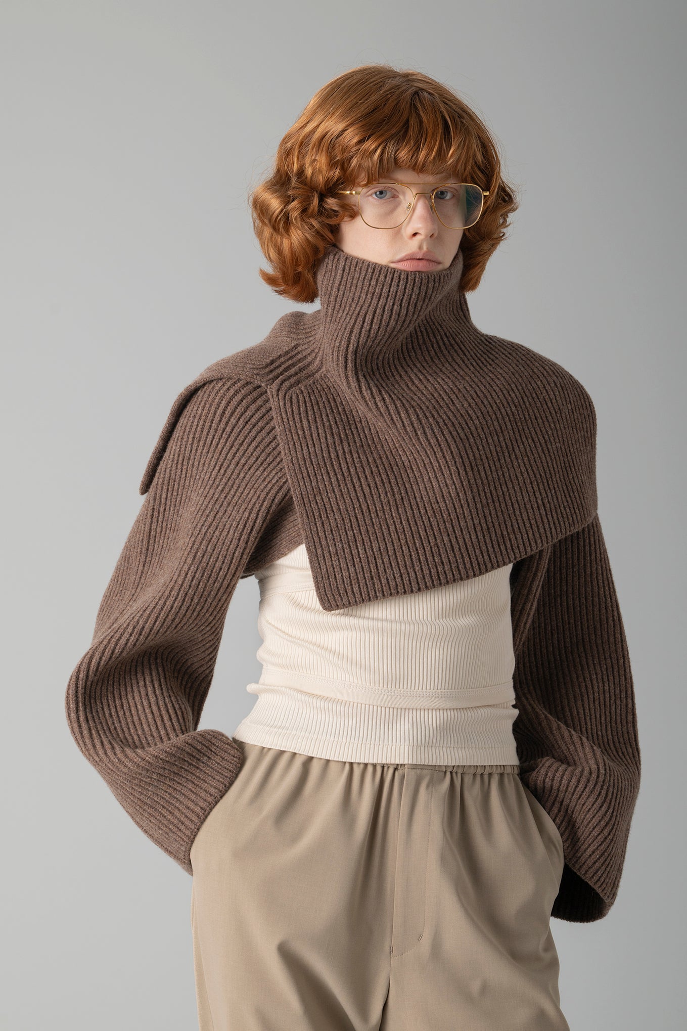 RIBBED NECK WARMER