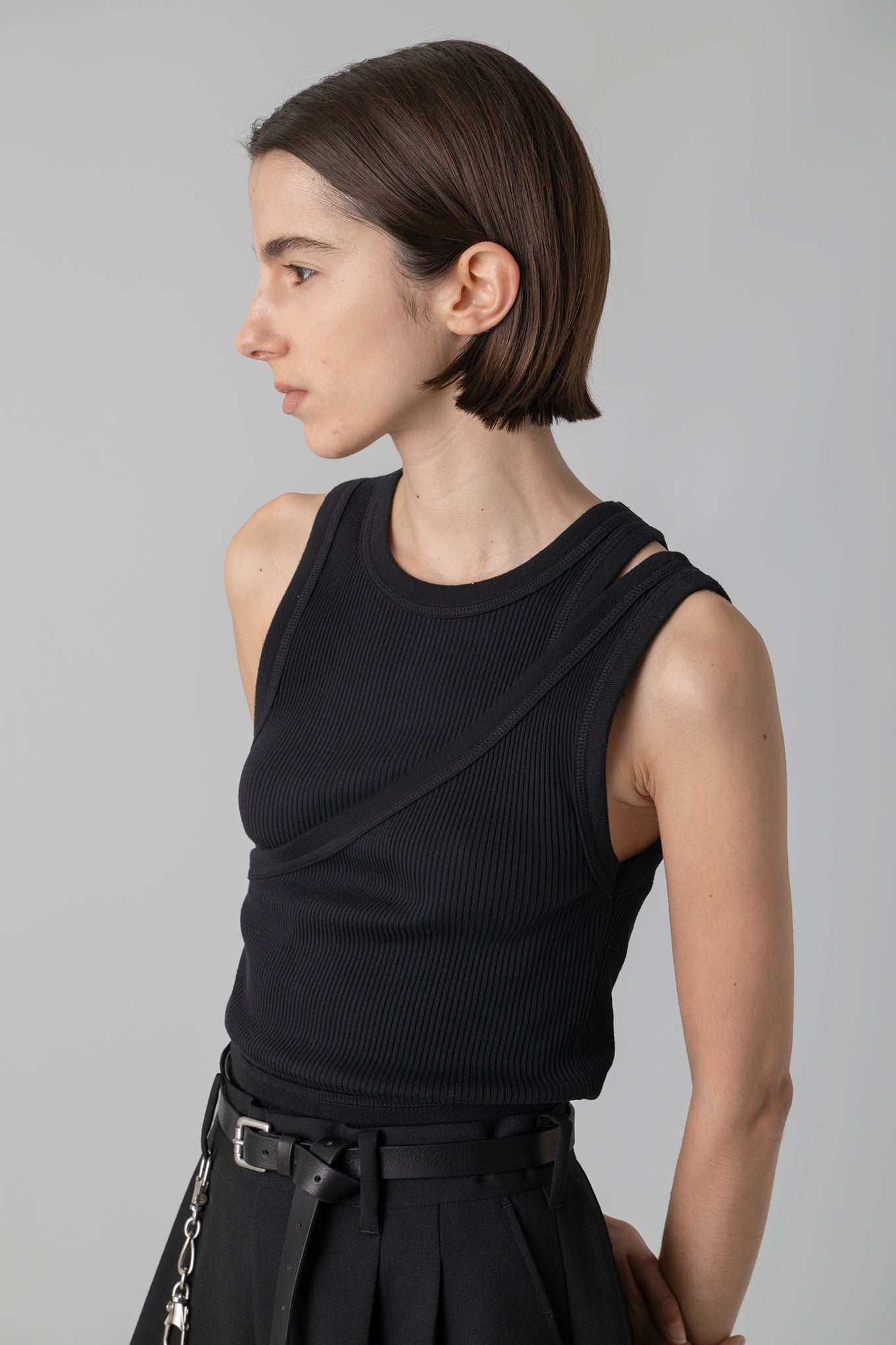 HYKE DOUBLE SHOULDER TANK TOP サイズ0 新品 DOUBLE SHOULDER TANK TOP – HYKE ONLINE STORE