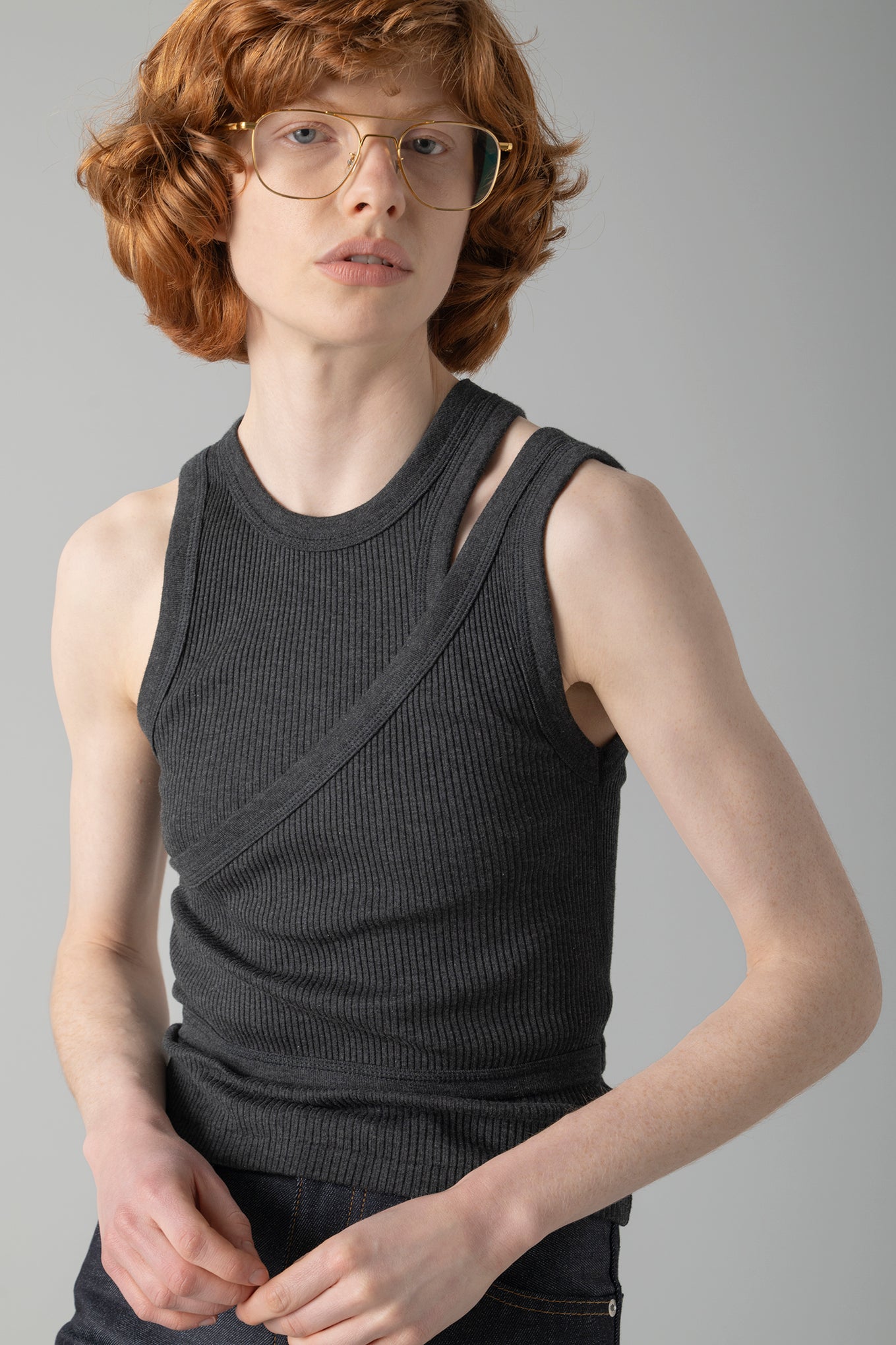 DOUBLE SHOULDER TANK TOP