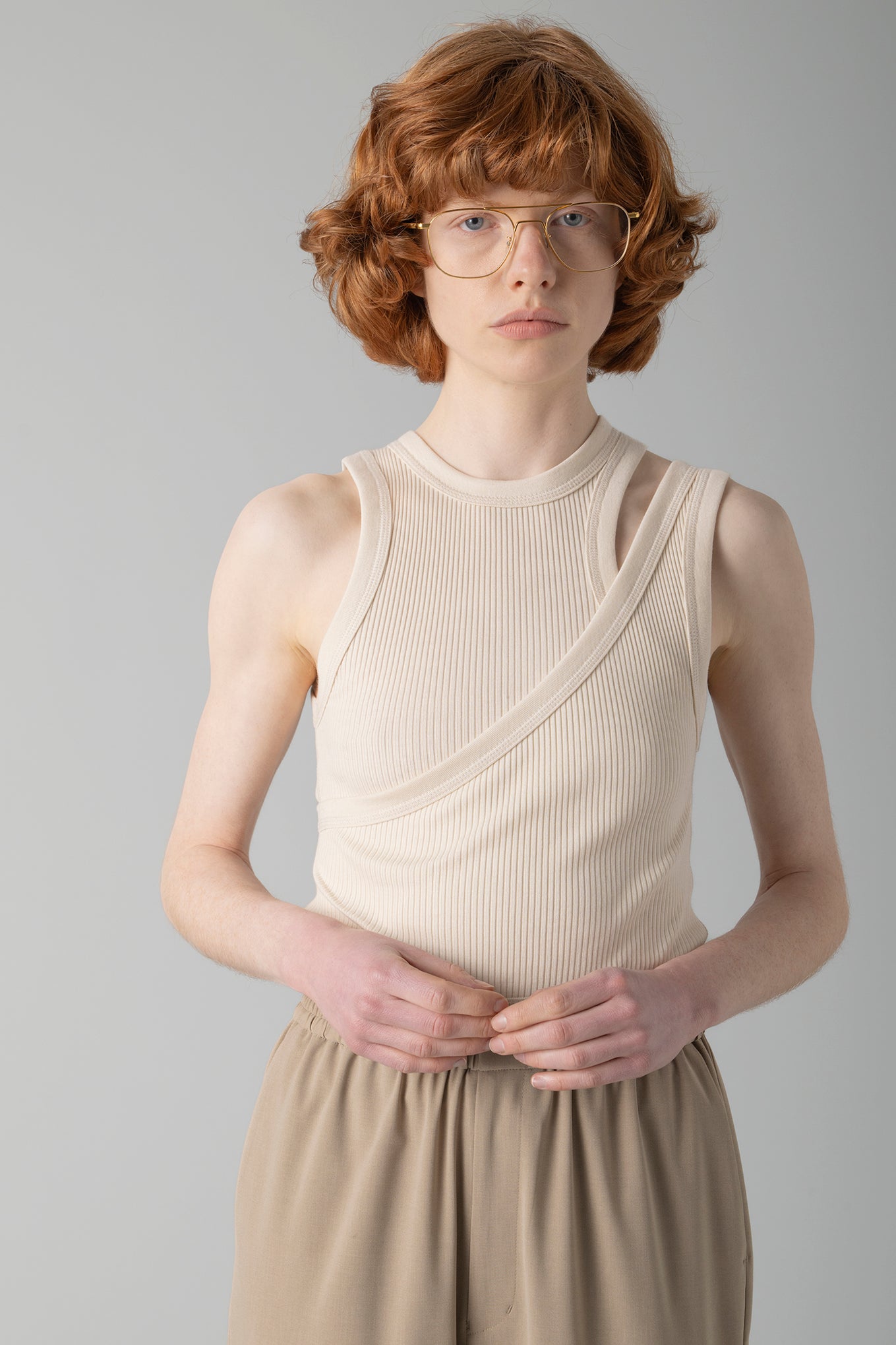 DOUBLE SHOULDER TANK TOP