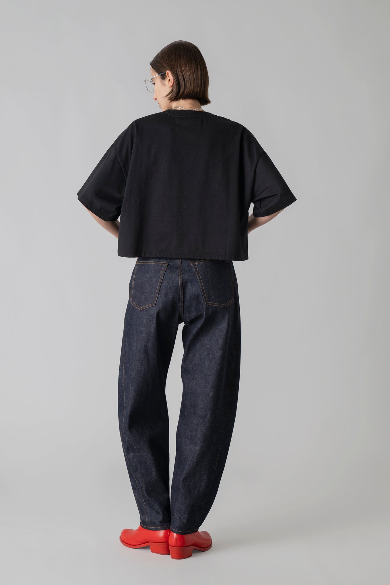 CROPPED SHORT-SLV TEE / BIG FIT (6.5OZ)