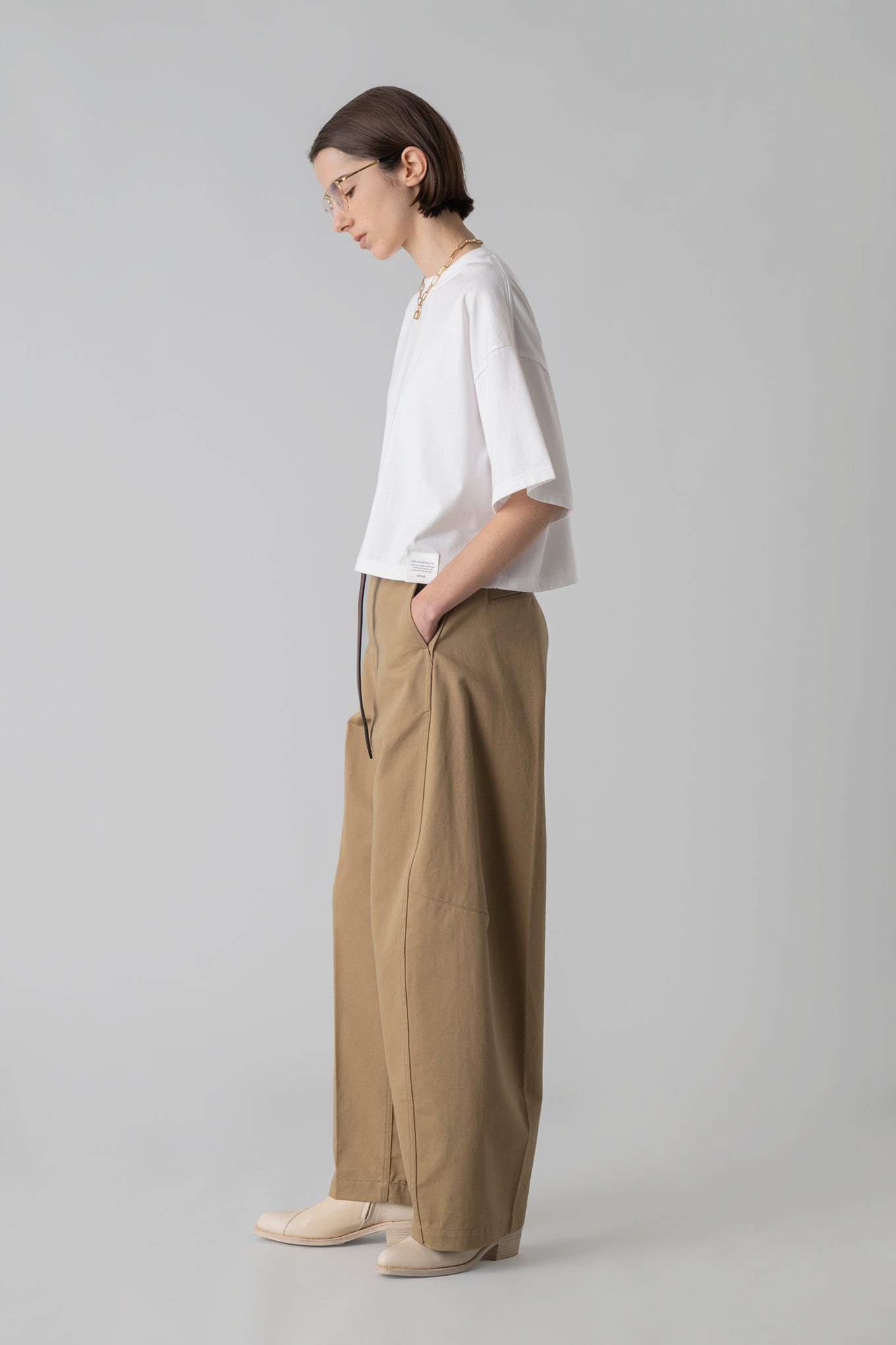 CROPPED SHORT-SLV TEE / BIG FIT (6.5OZ)