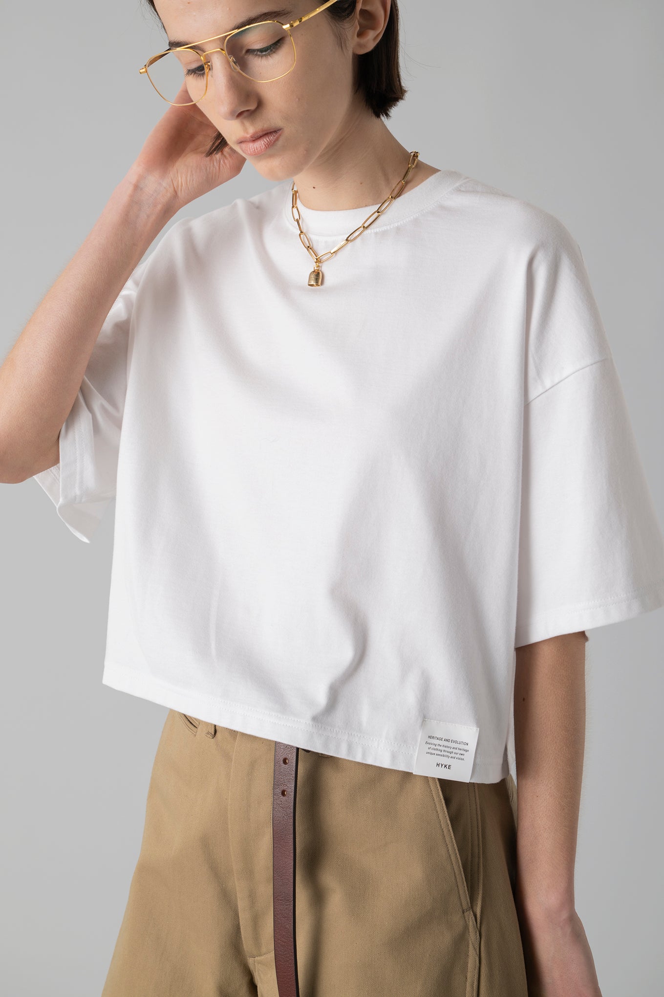 CROPPED SHORT-SLV TEE / BIG FIT (6.5OZ)