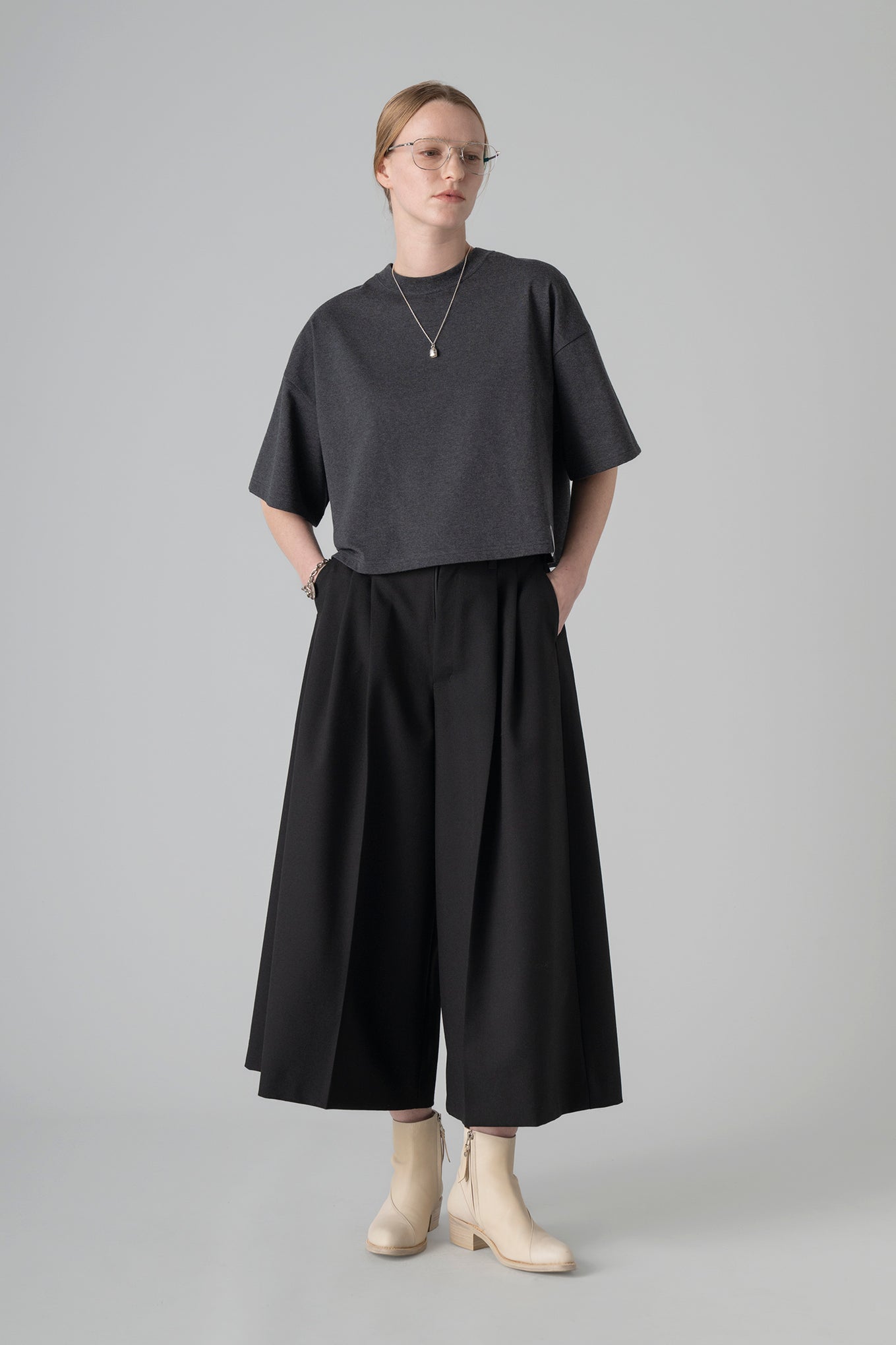 CROPPED SHORT-SLV TEE / BIG FIT (6.5OZ)