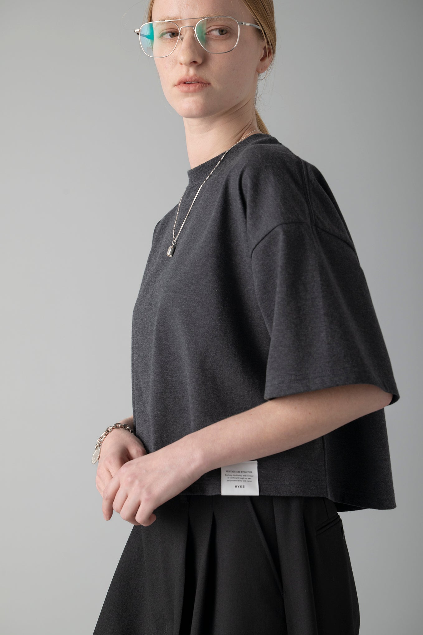 CROPPED SHORT-SLV TEE / BIG FIT (6.5OZ)