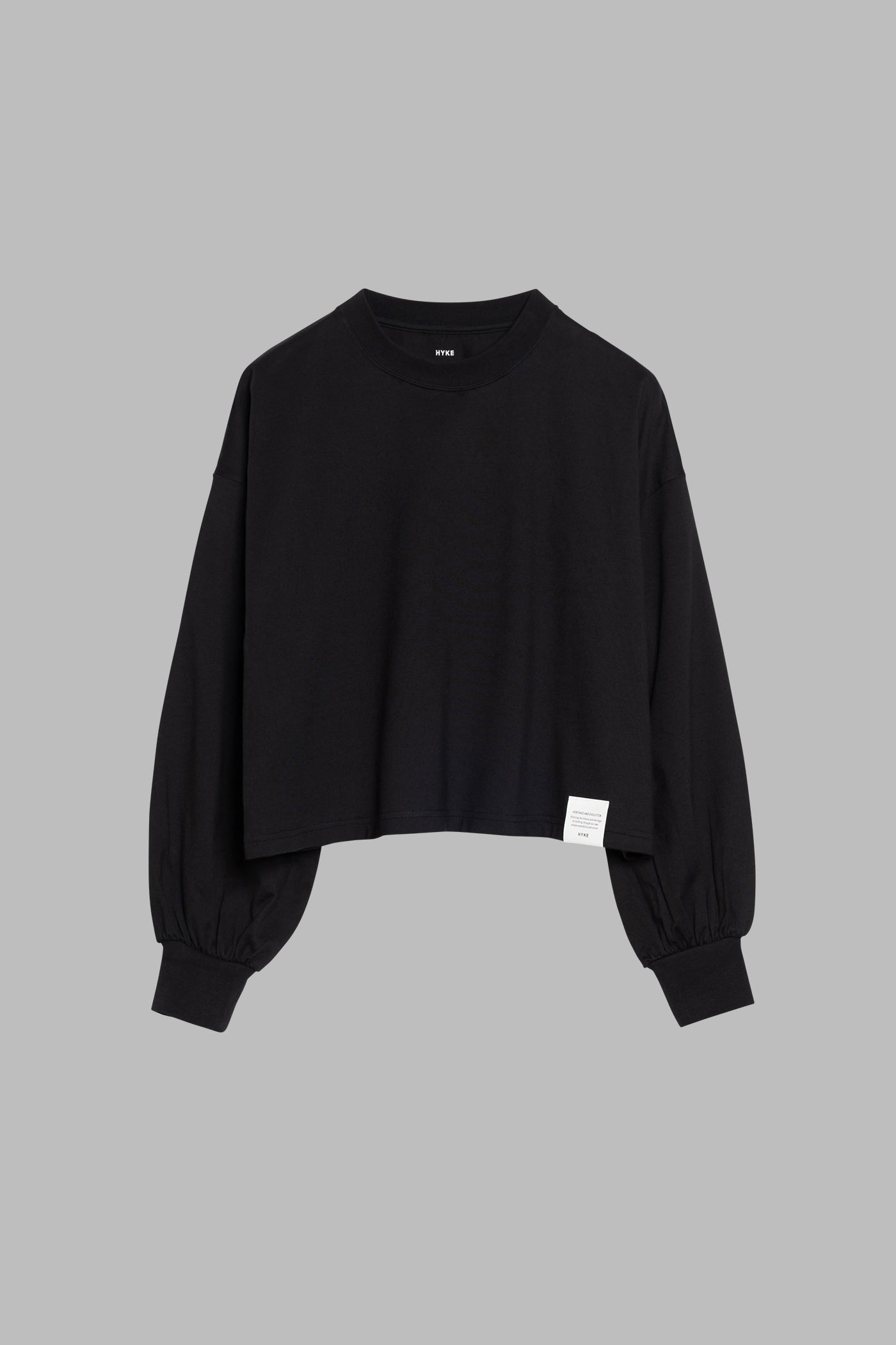 CROPPED LONG-SLV TEE / BIG FIT (6.5OZ) – HYKE ONLINE STORE