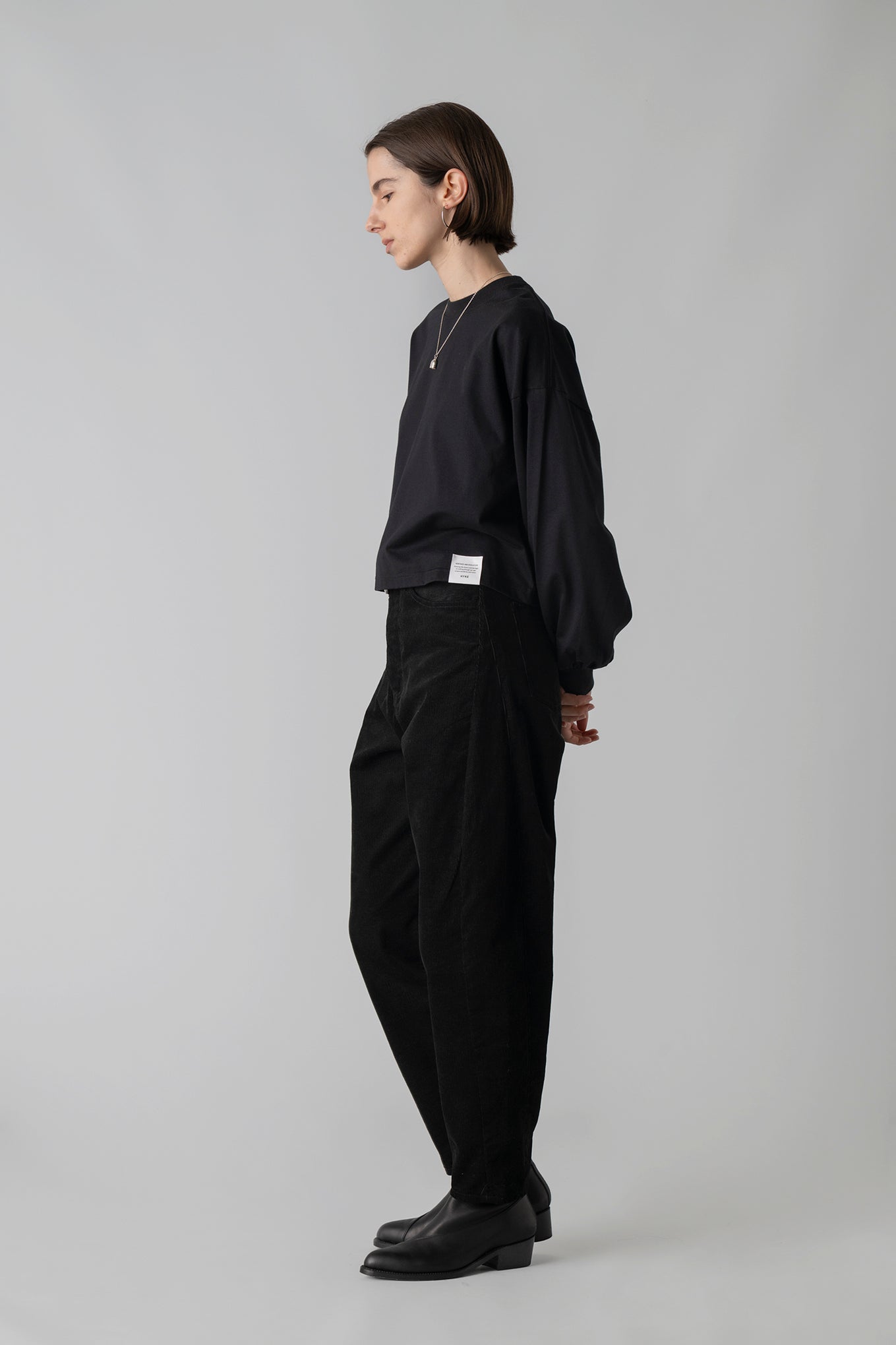 CROPPED LONG-SLV TEE / BIG FIT (6.5OZ)