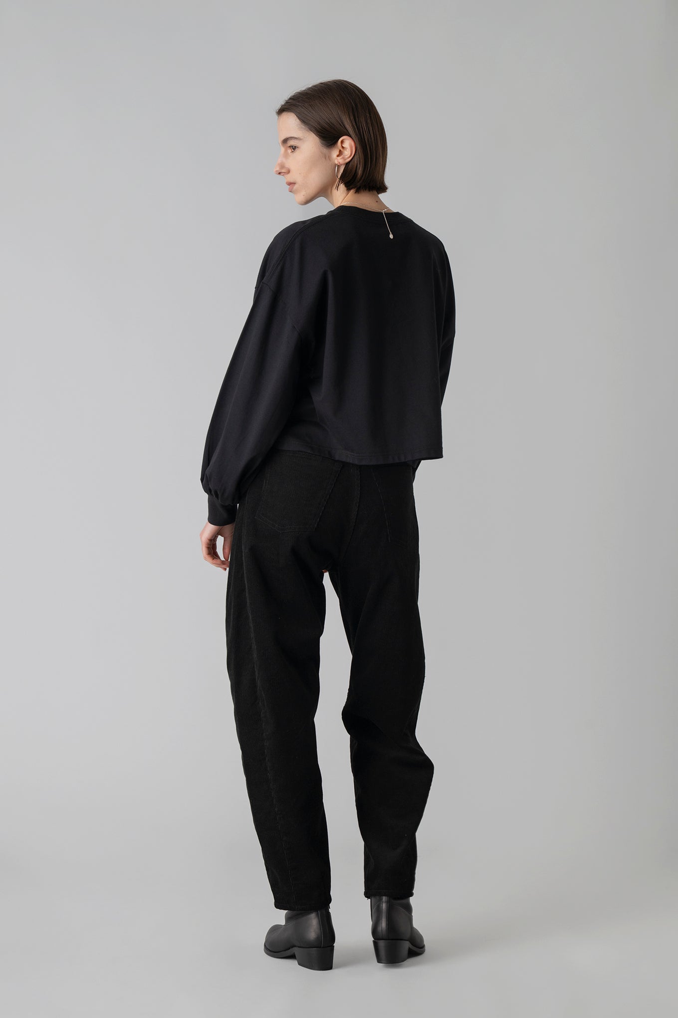 CROPPED LONG-SLV TEE / BIG FIT (6.5OZ)