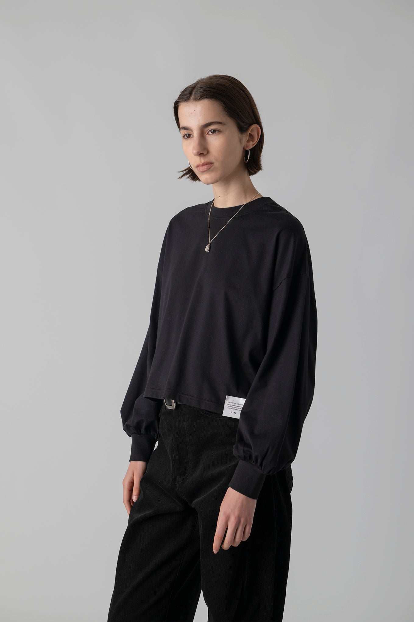 CROPPED LONG-SLV TEE / BIG FIT (6.5OZ)