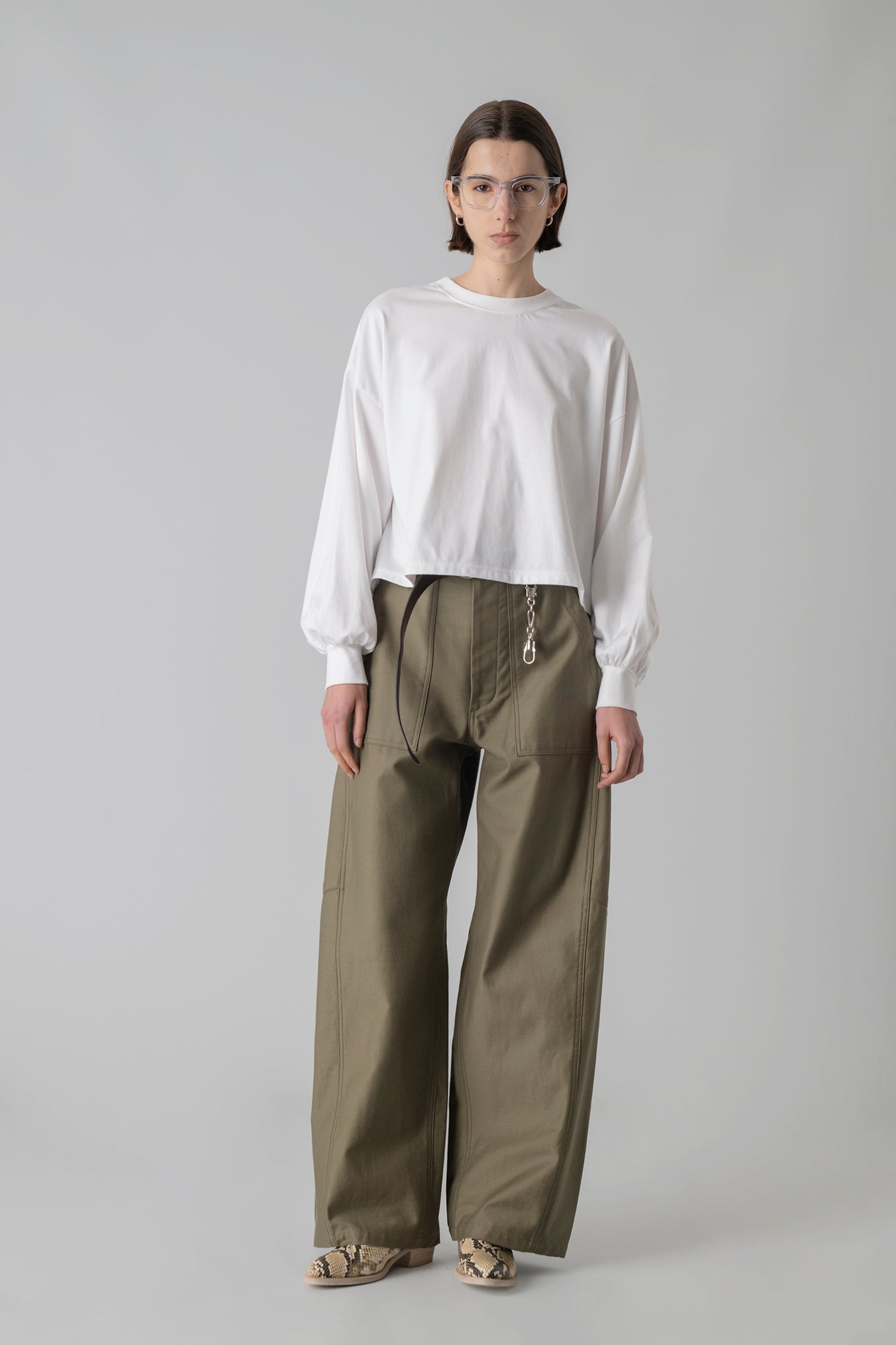 CROPPED LONG-SLV TEE / BIG FIT (6.5OZ)